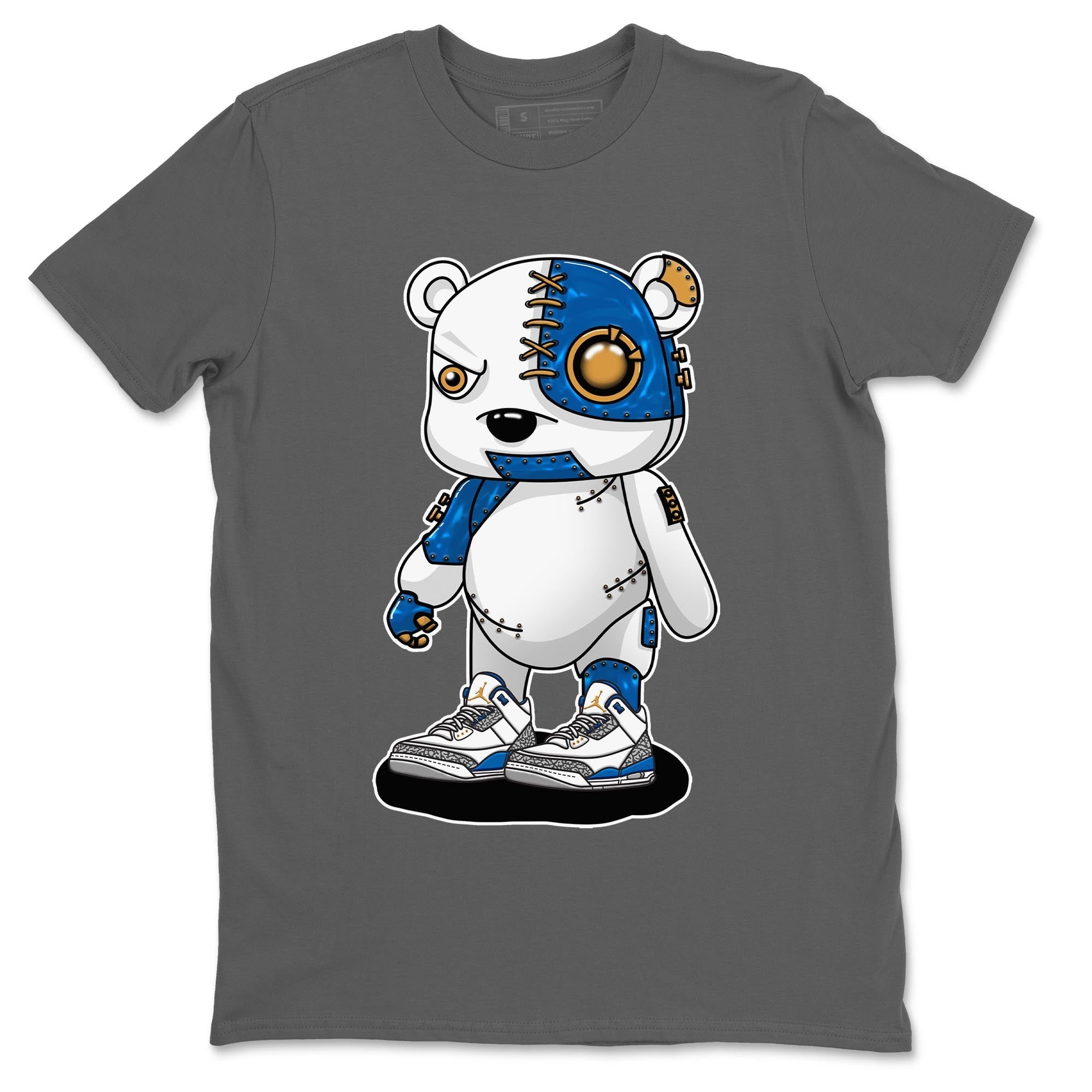 Air Jordan 3 Wizards Sneaker Match Tees Cyborg Bear Streetwear Sneaker Shirt Air Jordan 3 Wizards Sneaker Release Tees Unisex Shirts Cool Grey 2