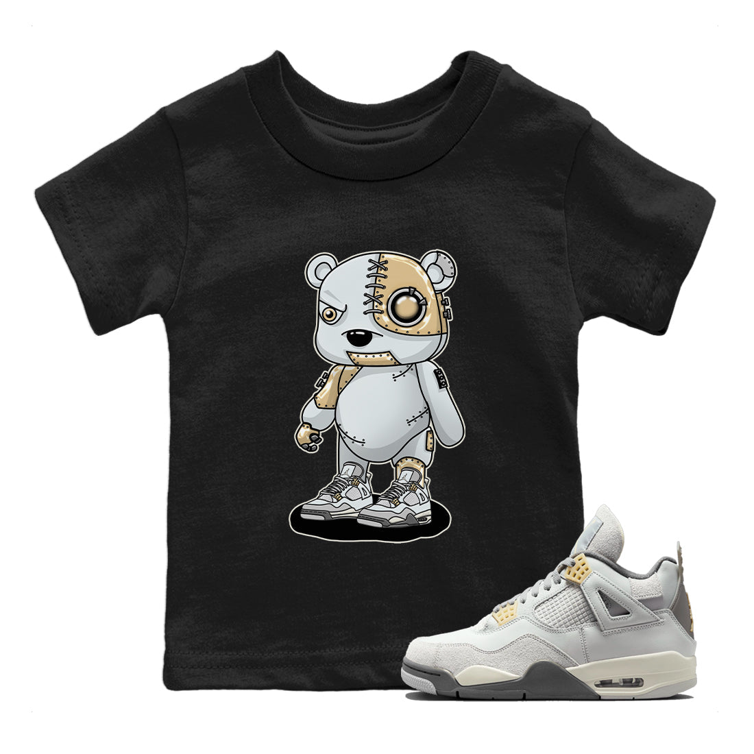 Jordan 4 Craft Sneaker Matching T-Shirt Cyborg Bear Sneaker Tees Jordan 4 Craft Sneaker Release Tees Kids Shirts
