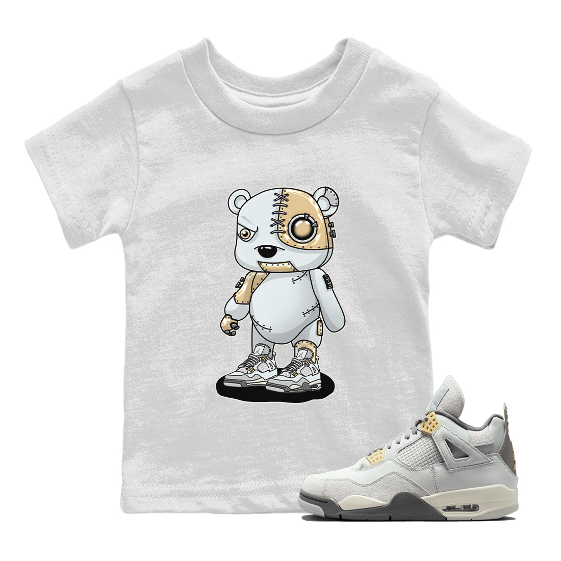 Jordan 4 Craft Sneaker Matching T-Shirt Cyborg Bear Sneaker Tees Jordan 4 Craft Sneaker Release Tees Kids Shirts
