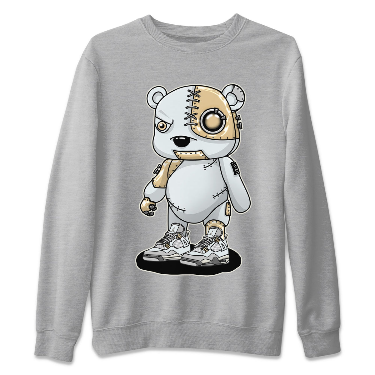 Jordan 4 Craft Sneaker Matching T-Shirt Cyborg Bear Sneaker Tees Jordan 4 Craft Sneaker Release Tees Crew Neck Tees