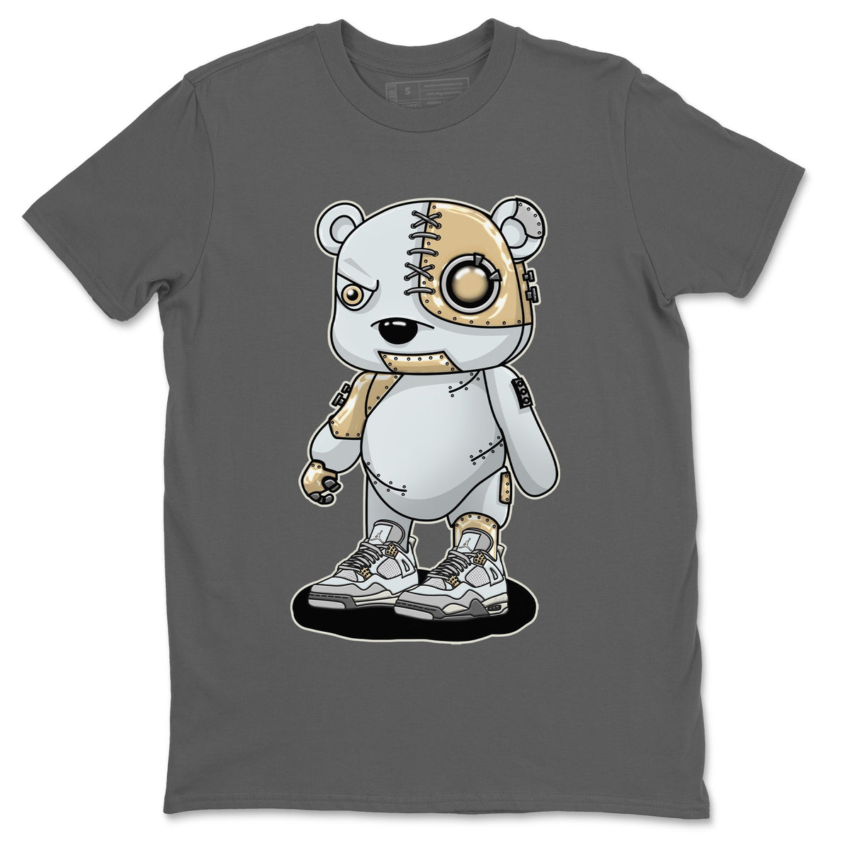 Jordan 4 Craft Sneaker Matching T-Shirt Cyborg Bear Sneaker Tees Jordan 4 Craft Sneaker Release Tees Crew Neck Tees