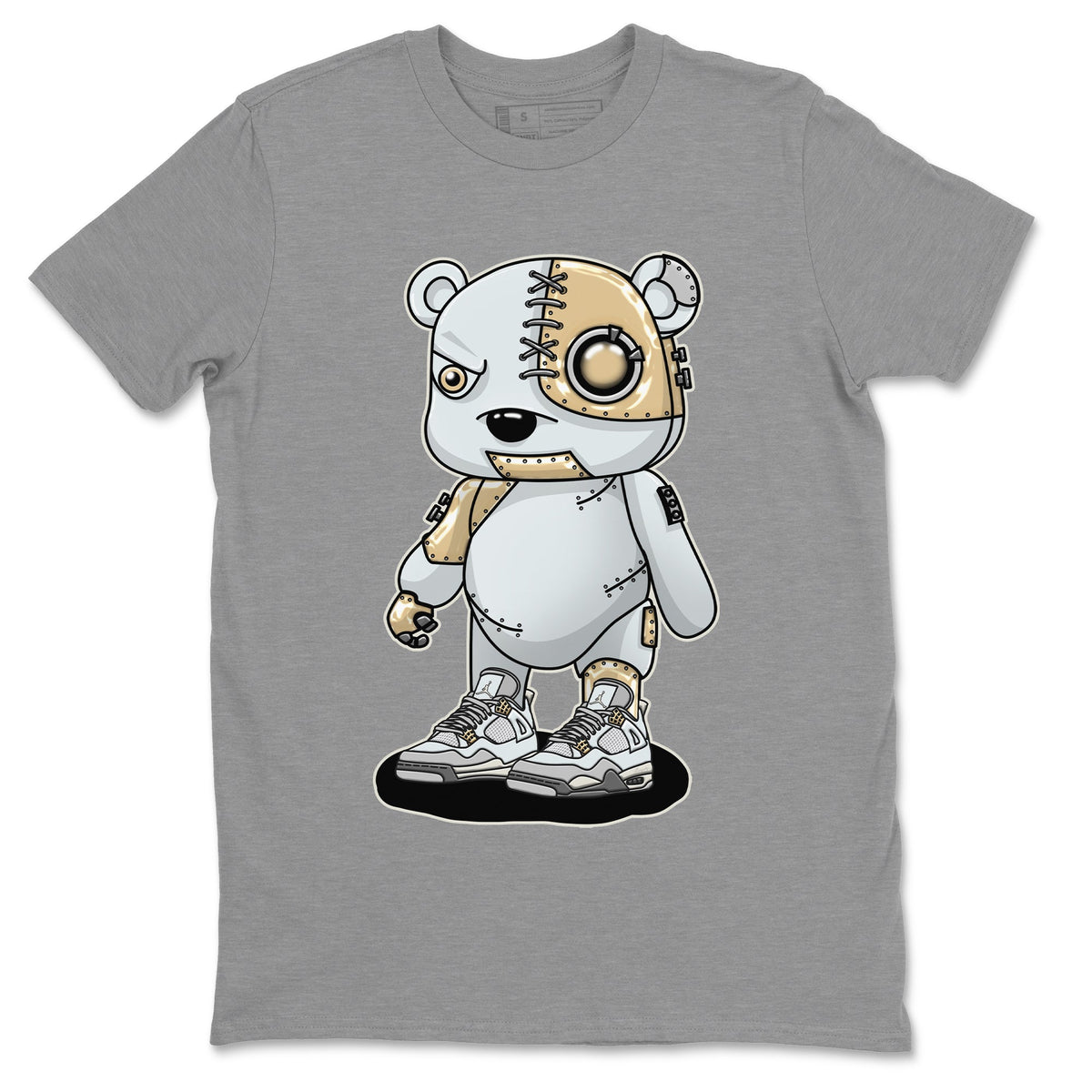 Jordan 4 Craft Sneaker Matching T-Shirt Cyborg Bear Sneaker Tees Jordan 4 Craft Sneaker Release Tees Crew Neck Tees
