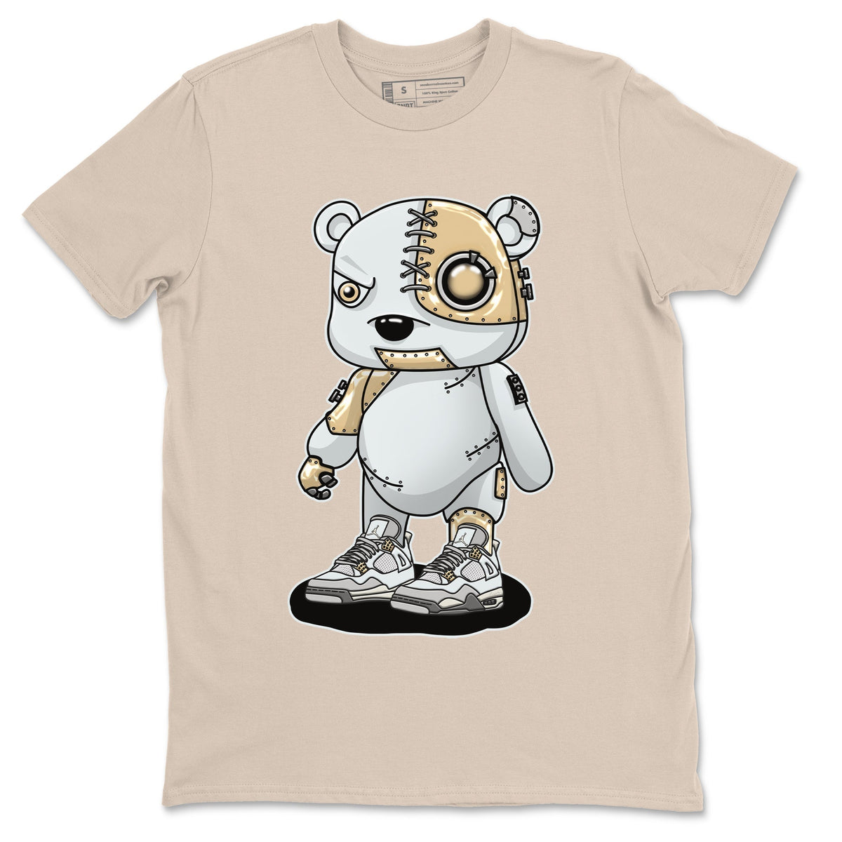 Jordan 4 Craft Sneaker Matching T-Shirt Cyborg Bear Sneaker Tees Jordan 4 Craft Sneaker Release Tees Crew Neck Tees
