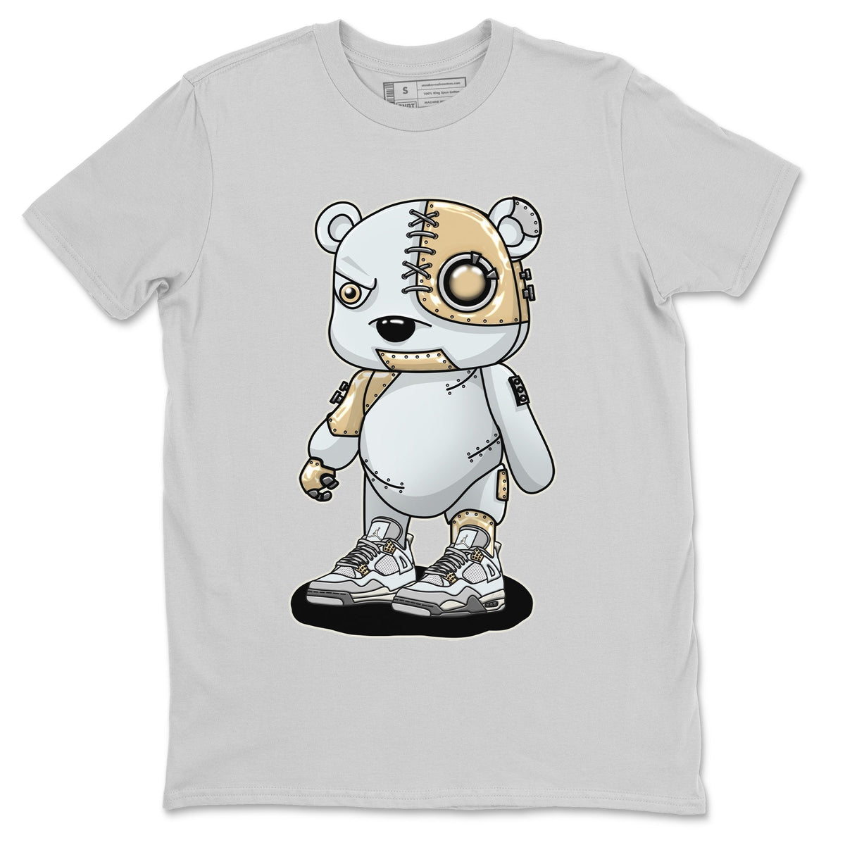 Jordan 4 Craft Sneaker Matching T-Shirt Cyborg Bear Sneaker Tees Jordan 4 Craft Sneaker Release Tees Crew Neck Tees