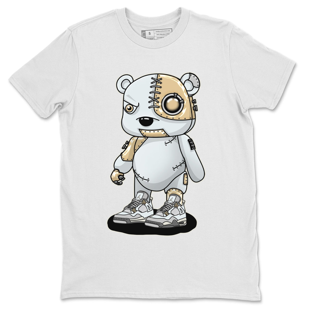 Jordan 4 Craft Sneaker Matching T-Shirt Cyborg Bear Sneaker Tees Jordan 4 Craft Sneaker Release Tees Crew Neck Tees