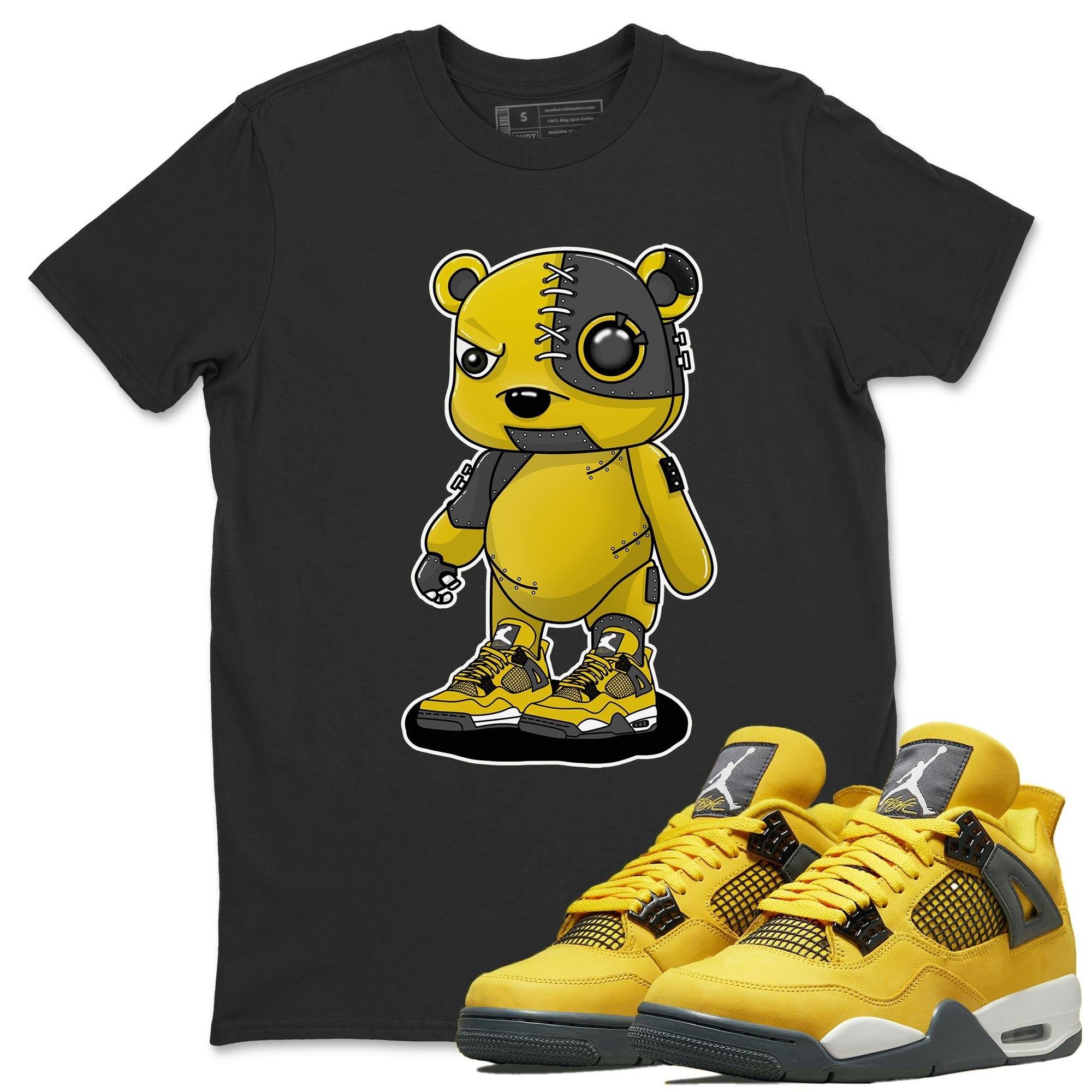 Jordan 4 Lightning Shirt To Match Jordans Cyborg Bear Sneaker Tees Jordan 4 Lightning Drip Gear Zone Sneaker Matching Clothing Unisex Shirts