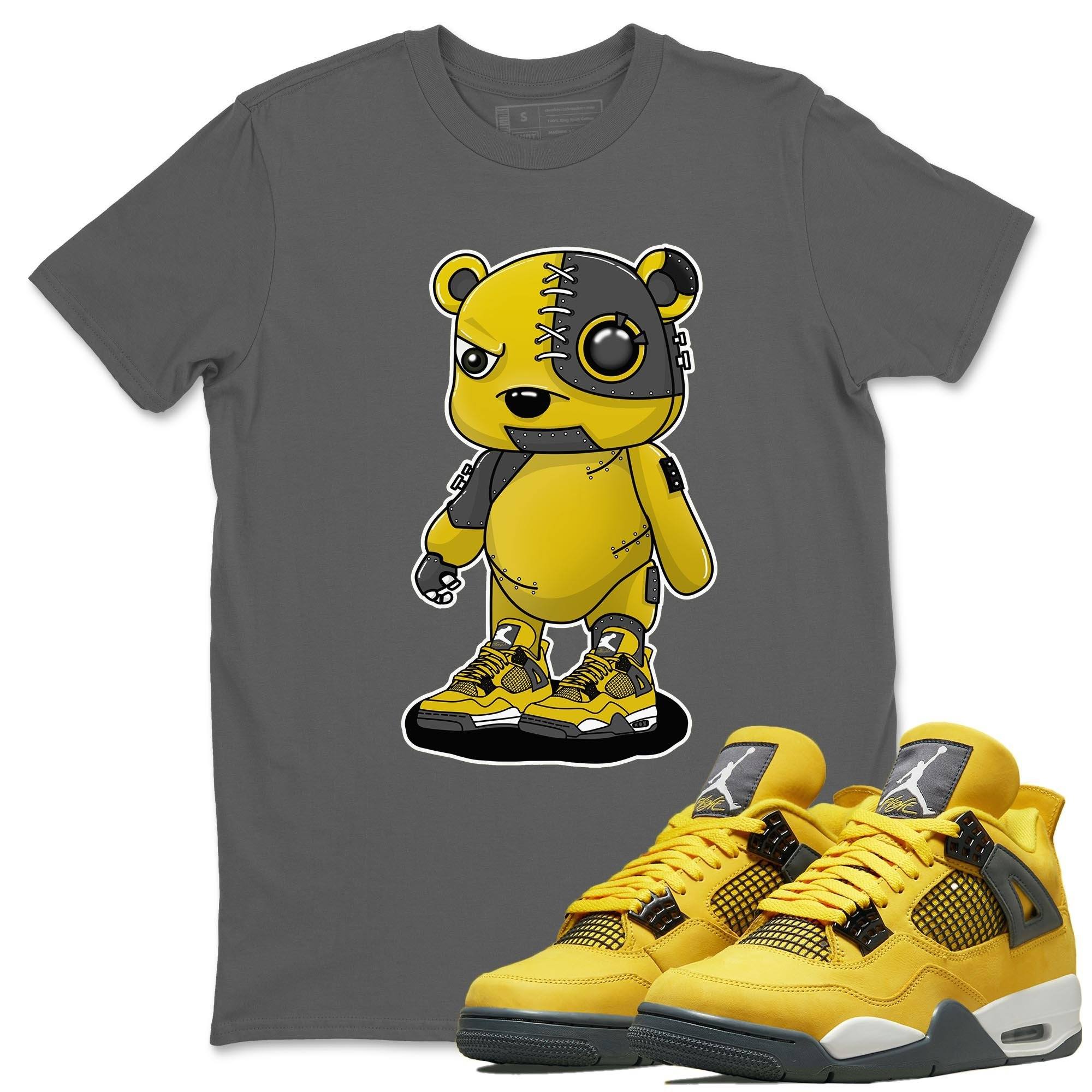 Jordan 4 Lightning Shirt To Match Jordans Cyborg Bear Sneaker Tees Jordan 4 Lightning Drip Gear Zone Sneaker Matching Clothing Unisex Shirts