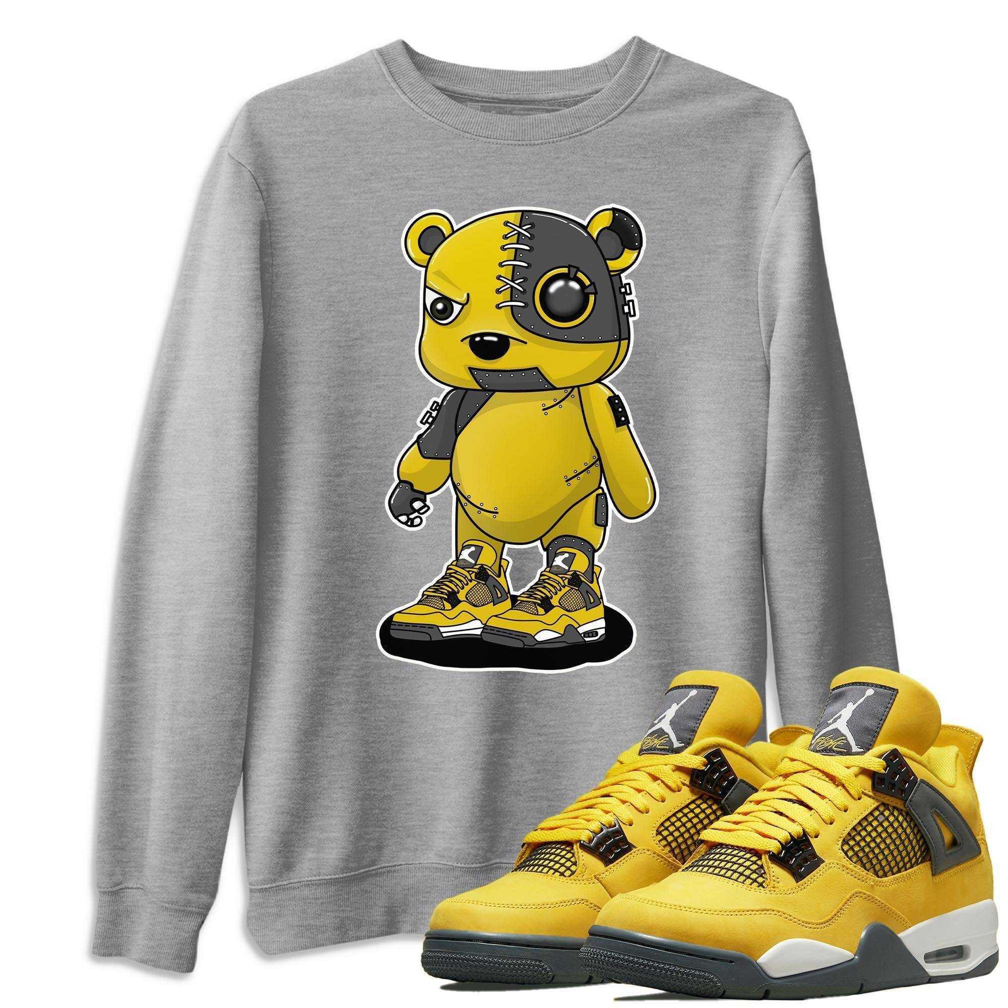 Jordan 4 Lightning Shirt To Match Jordans Cyborg Bear Sneaker Tees Jordan 4 Lightning Drip Gear Zone Sneaker Matching Clothing Unisex Shirts