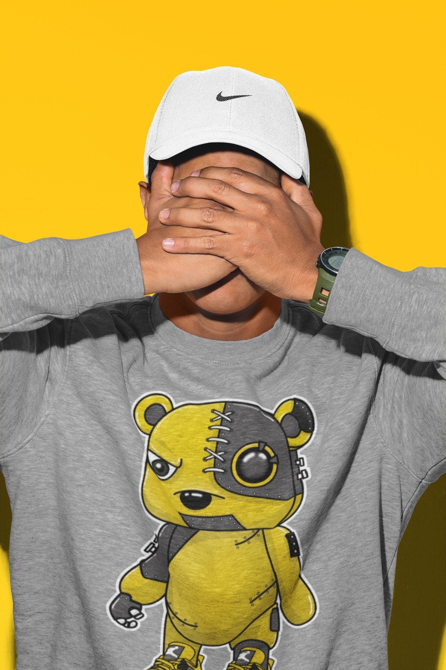 Jordan 4 Lightning Shirt To Match Jordans Cyborg Bear Sneaker Tees Jordan 4 Lightning Drip Gear Zone Sneaker Matching Clothing Unisex Shirts