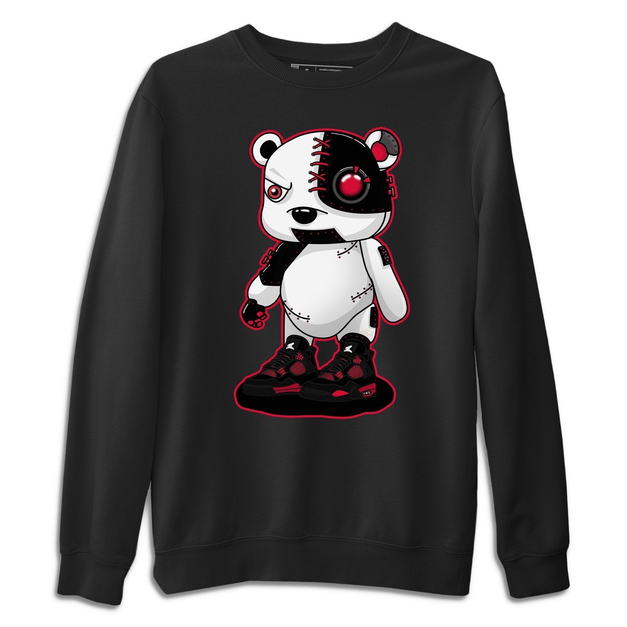 Jordan 4 Red Thunder Shirt To Match Jordans Cyborg Bear Sneaker Tees Jordan 4 Red Thunder Drip Gear Zone Sneaker Matching Clothing Unisex Shirts