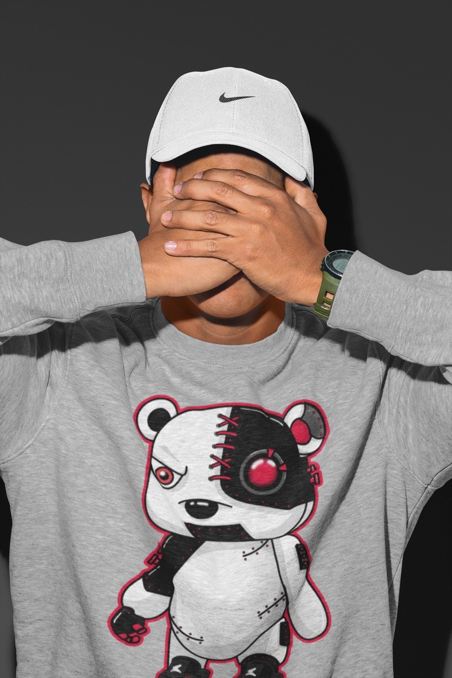 Jordan 4 Red Thunder Shirt To Match Jordans Cyborg Bear Sneaker Tees Jordan 4 Red Thunder Drip Gear Zone Sneaker Matching Clothing Unisex Shirts