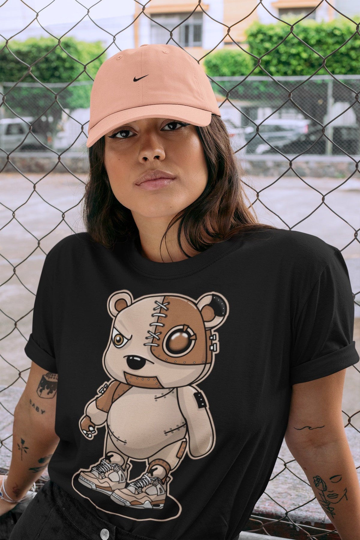 Jordan 4 Shimmer Shirt To Match Jordans Cyborg Bear Sneaker Tees Jordan 4 Shimmer Drip Gear Zone Sneaker Matching Clothing Unisex Shirts
