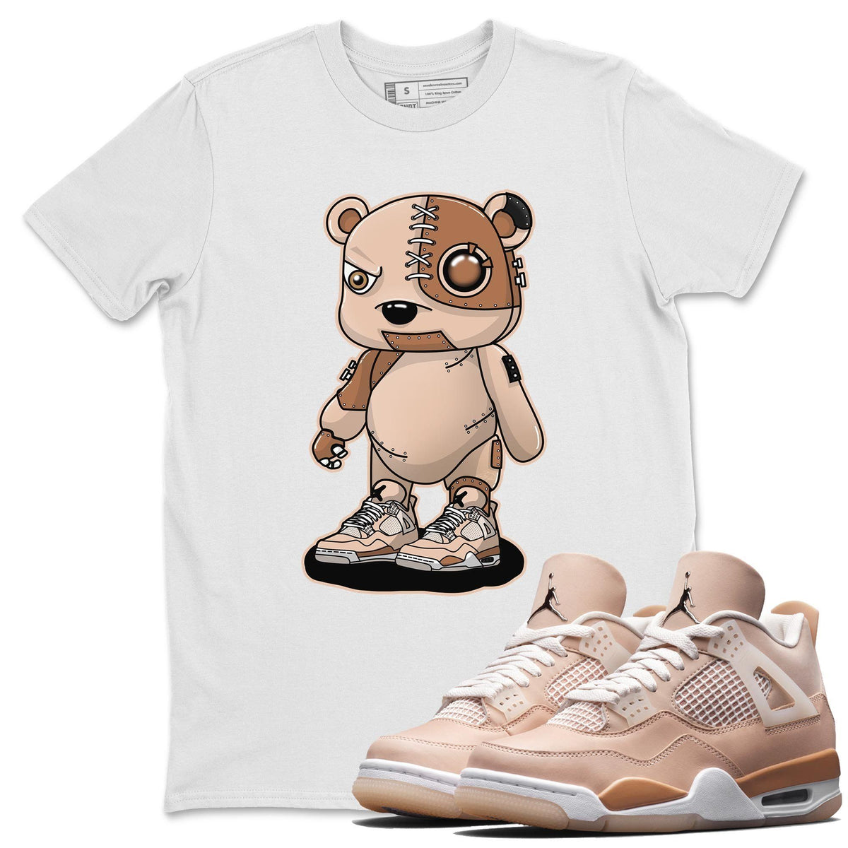 Jordan 4 Shimmer Shirt To Match Jordans Cyborg Bear Sneaker Tees Jordan 4 Shimmer Drip Gear Zone Sneaker Matching Clothing Unisex Shirts