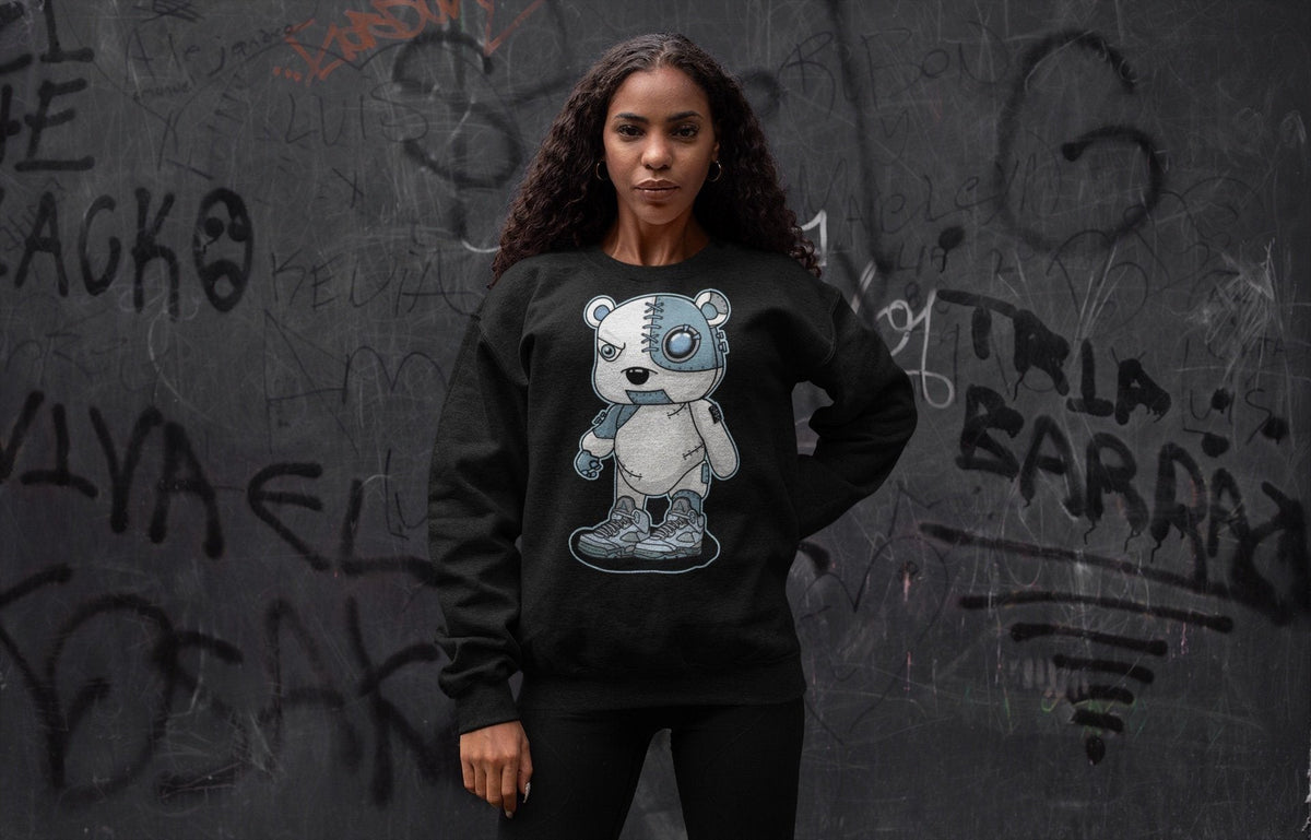 Jordan 5 Blue Bird Shirt To Match Jordans Cyborg Bear Sneaker Tees Jordan 5 Blue Bird Drip Gear Zone Sneaker Matching Clothing Unisex Shirts