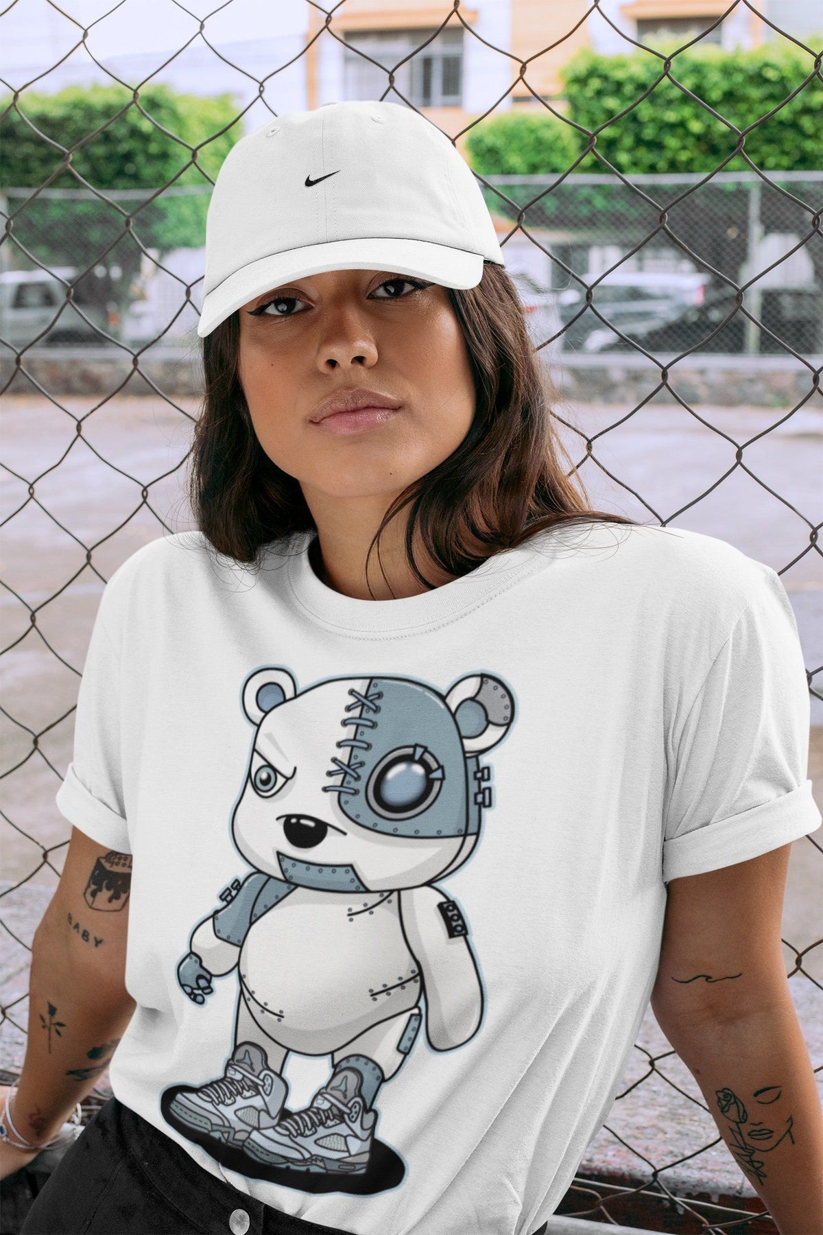 Jordan 5 Blue Bird Shirt To Match Jordans Cyborg Bear Sneaker Tees Jordan 5 Blue Bird Drip Gear Zone Sneaker Matching Clothing Unisex Shirts