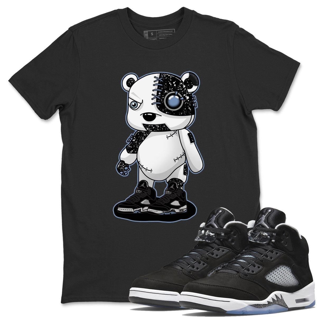 Jordan 5 Moonlight Shirt To Match Jordans Cyborg Bear Sneaker Tees Jordan 5 Moonlight Drip Gear Zone Sneaker Matching Clothing Unisex Shirts