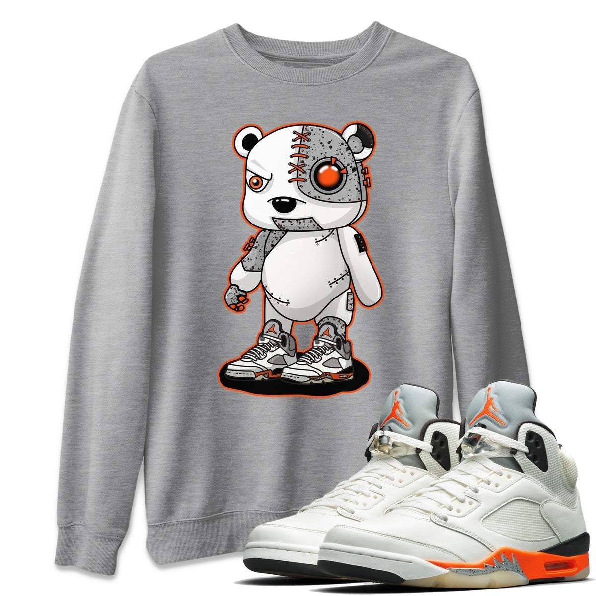 Jordan 5 Shattered Backboard Shirt To Match Jordans Cyborg Bear Sneaker Tees Jordan 5 Shattered Backboard Drip Gear Zone Sneaker Matching Clothing Unisex Shirts