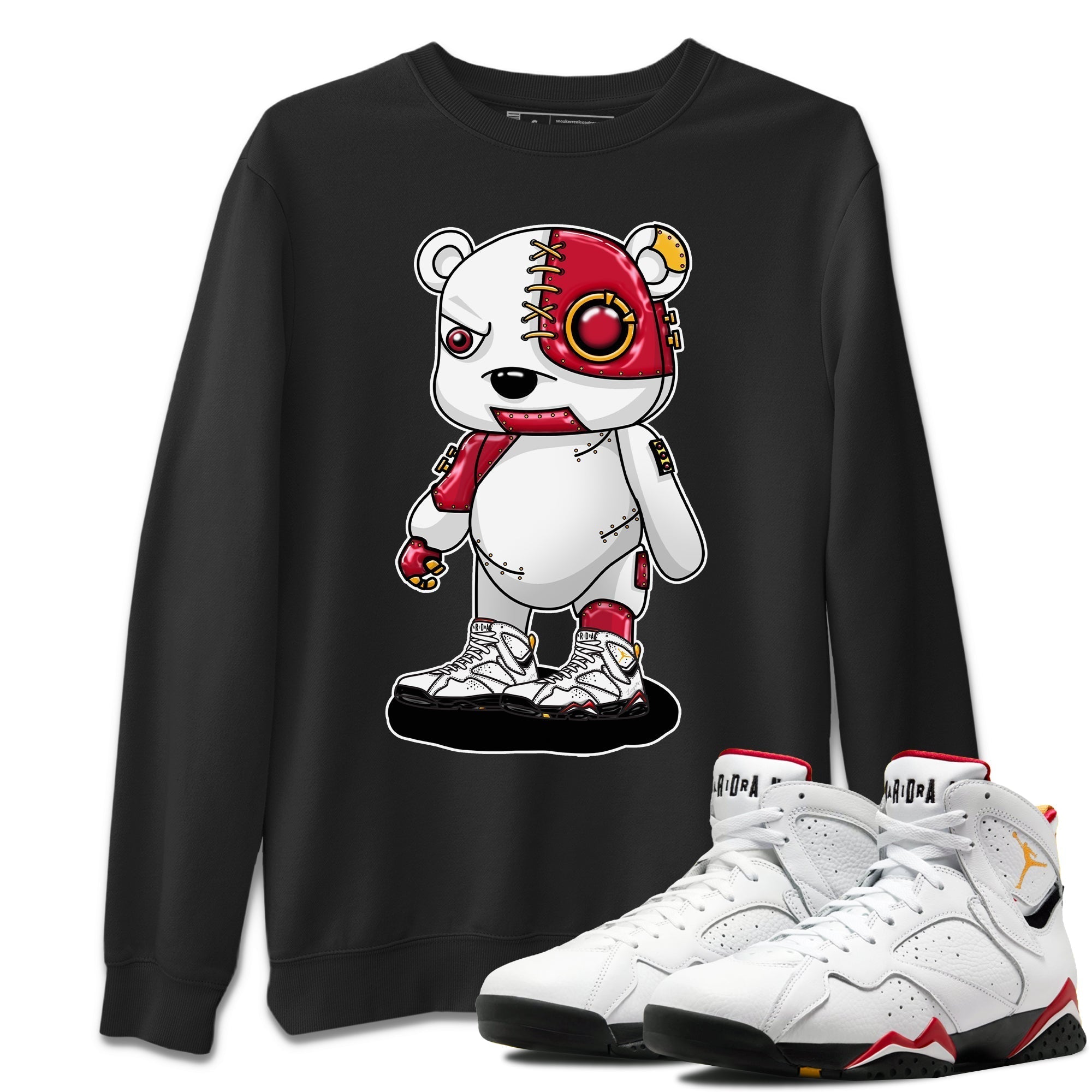 Jordan 7 Cardinal Shirt To Match Jordans Cyborg Bear Sneaker Tees Jordan 7 Cardinal Drip Gear Zone Sneaker Matching Clothing Unisex Shirts