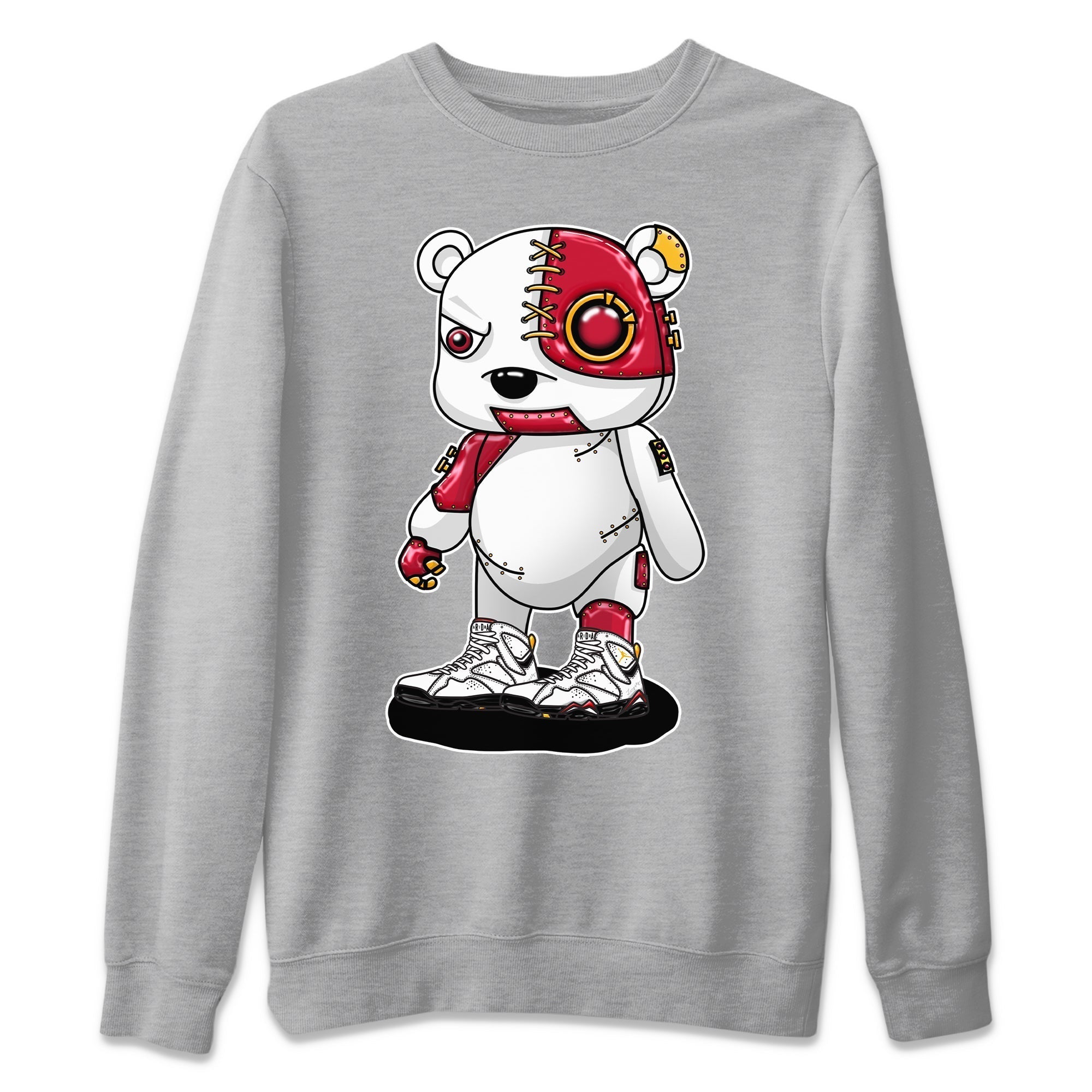 Jordan 7 Cardinal Shirt To Match Jordans Cyborg Bear Sneaker Tees Jordan 7 Cardinal Drip Gear Zone Sneaker Matching Clothing Unisex Shirts