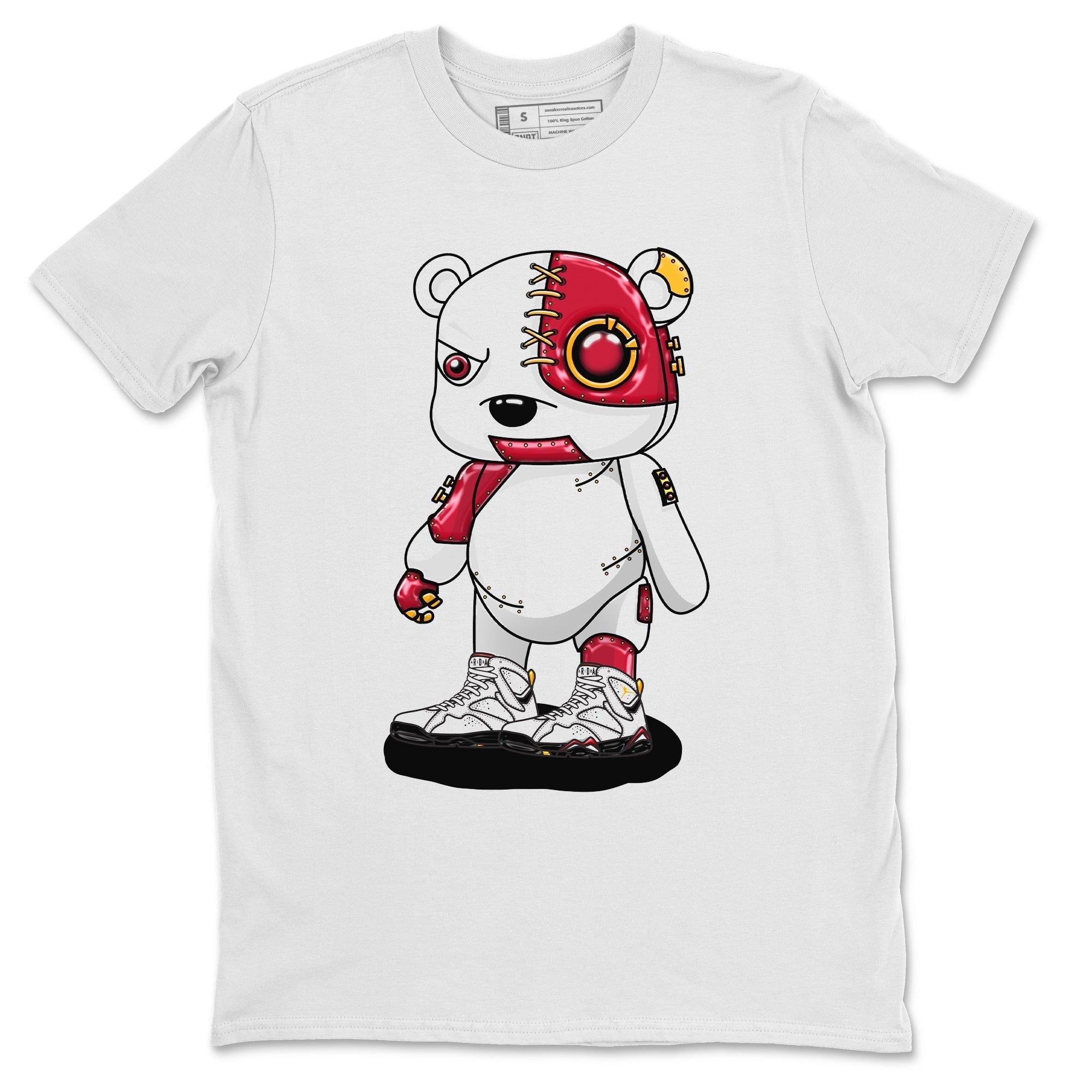 Jordan 7 Cardinal Shirt To Match Jordans Cyborg Bear Sneaker Tees Jordan 7 Cardinal Drip Gear Zone Sneaker Matching Clothing Unisex Shirts
