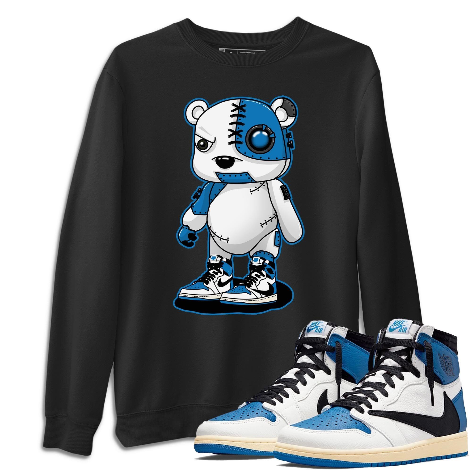 Jordan 1 Travis Scott Fragment Shirt To Match Jordans Cyborg Bear Sneaker Tees Jordan 1 Travis Scott Fragment Drip Gear Zone Sneaker Matching Clothing Unisex Shirts