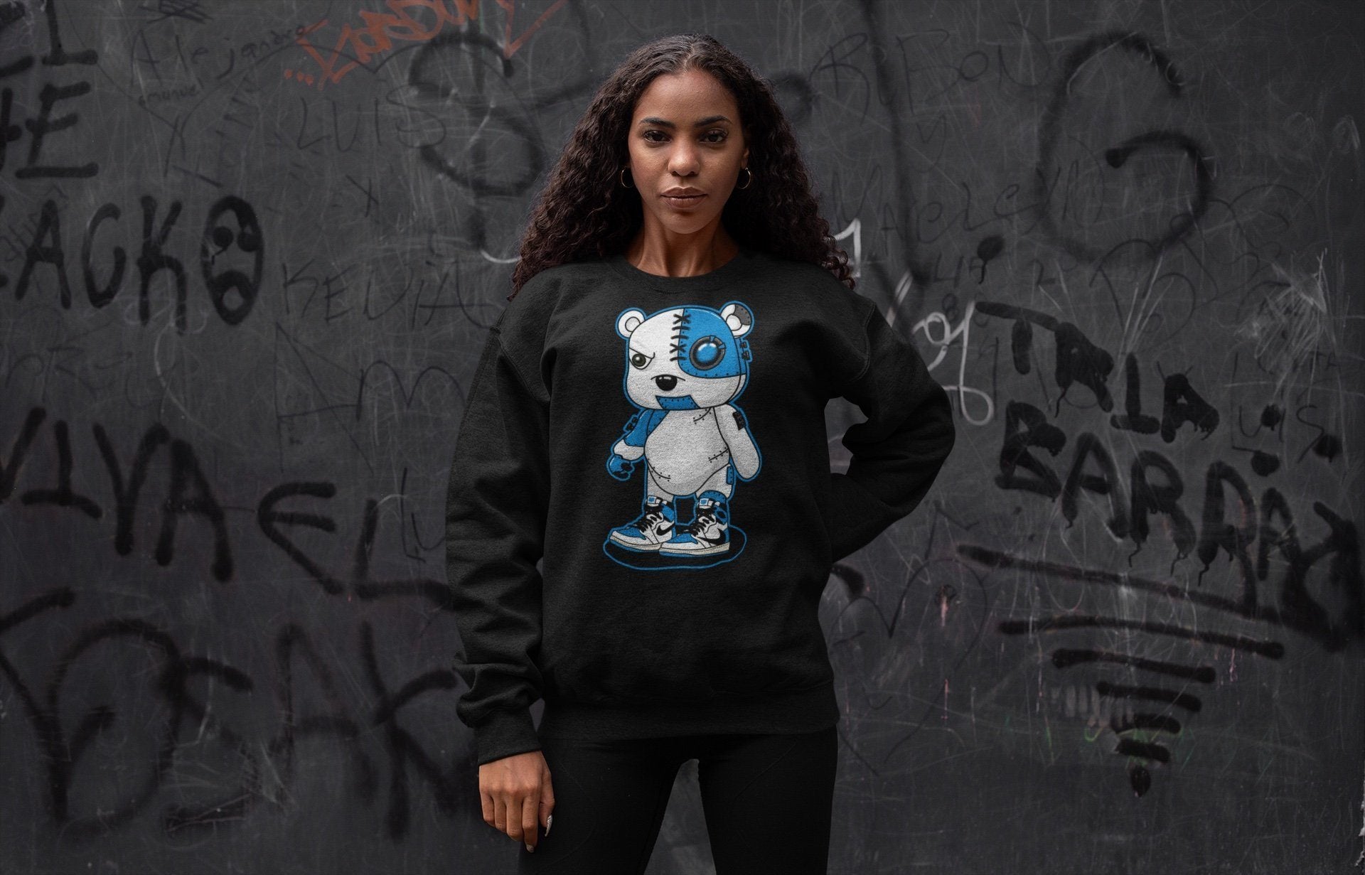 Jordan 1 Travis Scott Fragment Shirt To Match Jordans Cyborg Bear Sneaker Tees Jordan 1 Travis Scott Fragment Drip Gear Zone Sneaker Matching Clothing Unisex Shirts