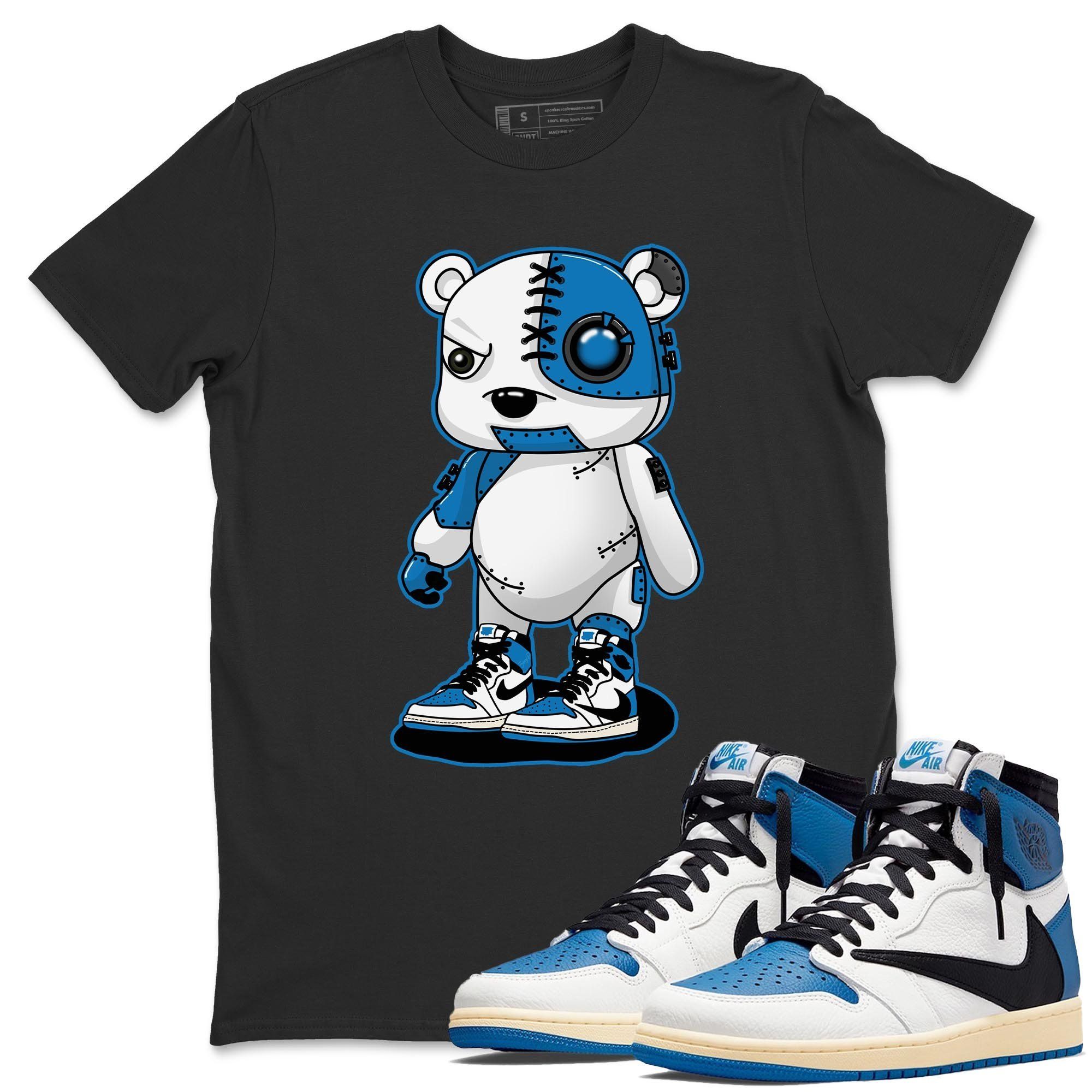 Jordan 1 Travis Scott Fragment Shirt To Match Jordans Cyborg Bear Sneaker Tees Jordan 1 Travis Scott Fragment Drip Gear Zone Sneaker Matching Clothing Unisex Shirts