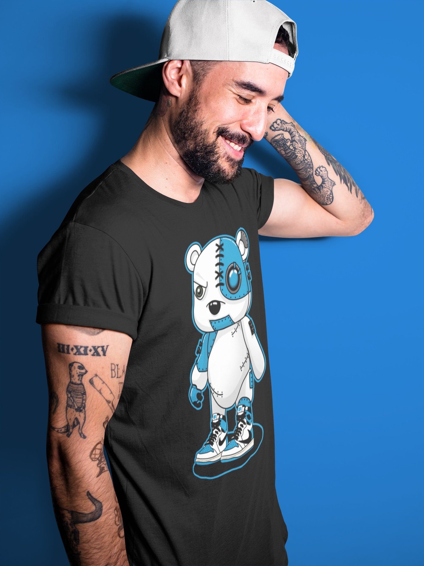 Jordan 1 Travis Scott Fragment Shirt To Match Jordans Cyborg Bear Sneaker Tees Jordan 1 Travis Scott Fragment Drip Gear Zone Sneaker Matching Clothing Unisex Shirts