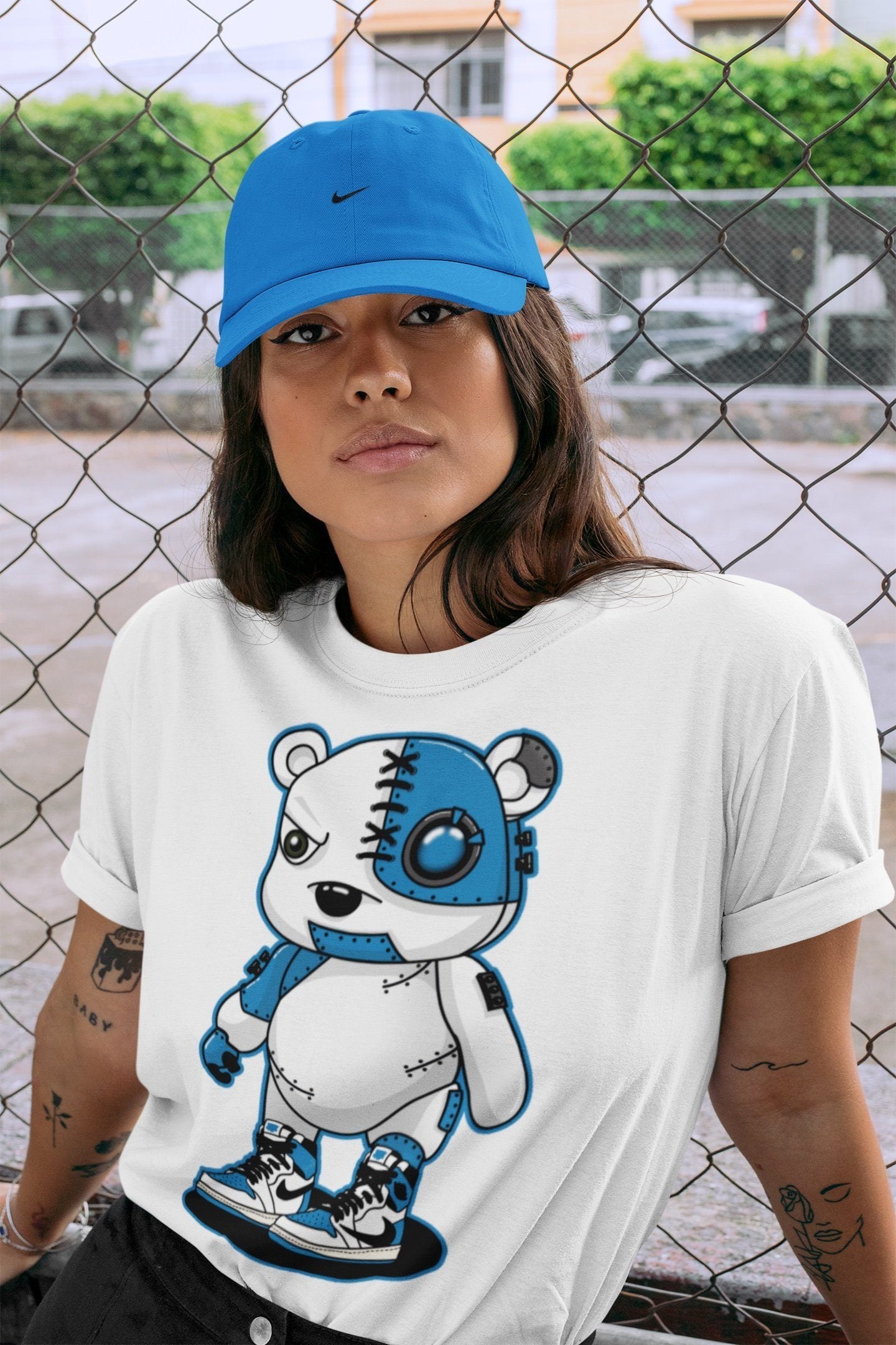 Jordan 1 Travis Scott Fragment Shirt To Match Jordans Cyborg Bear Sneaker Tees Jordan 1 Travis Scott Fragment Drip Gear Zone Sneaker Matching Clothing Unisex Shirts