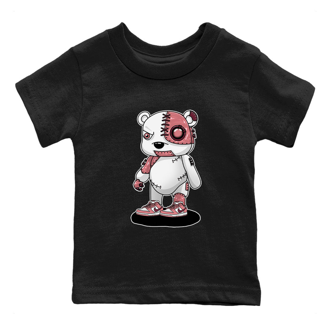 Dunk Valentine's Day shirt to match jordans Cyborg Bear sneaker tees Dunks Valentine's Day Drip Gear Zone baby toddler Black 2 cotton Shirt