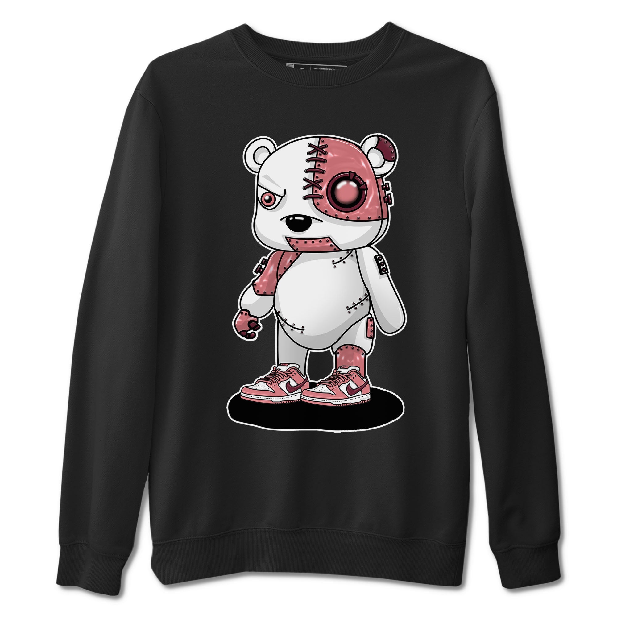 Dunk Valentine's Day shirt to match jordans Cyborg Bear sneaker tees Dunks Valentine's Day Drip Gear Zone unisex cotton Black 2 crew neck shirt