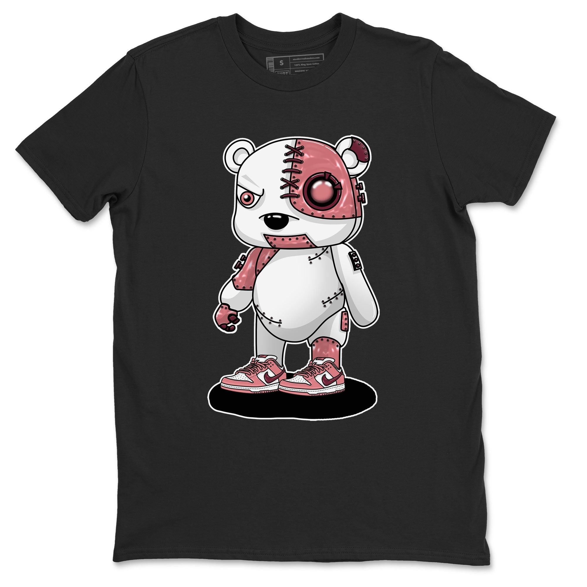 Dunk Valentine's Day shirt to match jordans Cyborg Bear sneaker tees Dunks Valentine's Day Drip Gear Zone unisex cotton Black 2 crew neck shirt