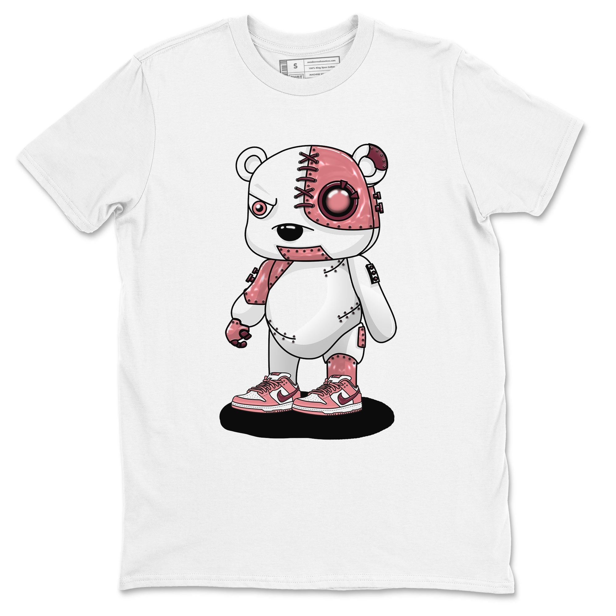 Dunk Valentine's Day shirt to match jordans Cyborg Bear sneaker tees Dunks Valentine's Day Drip Gear Zone unisex cotton White 2 crew neck shirt