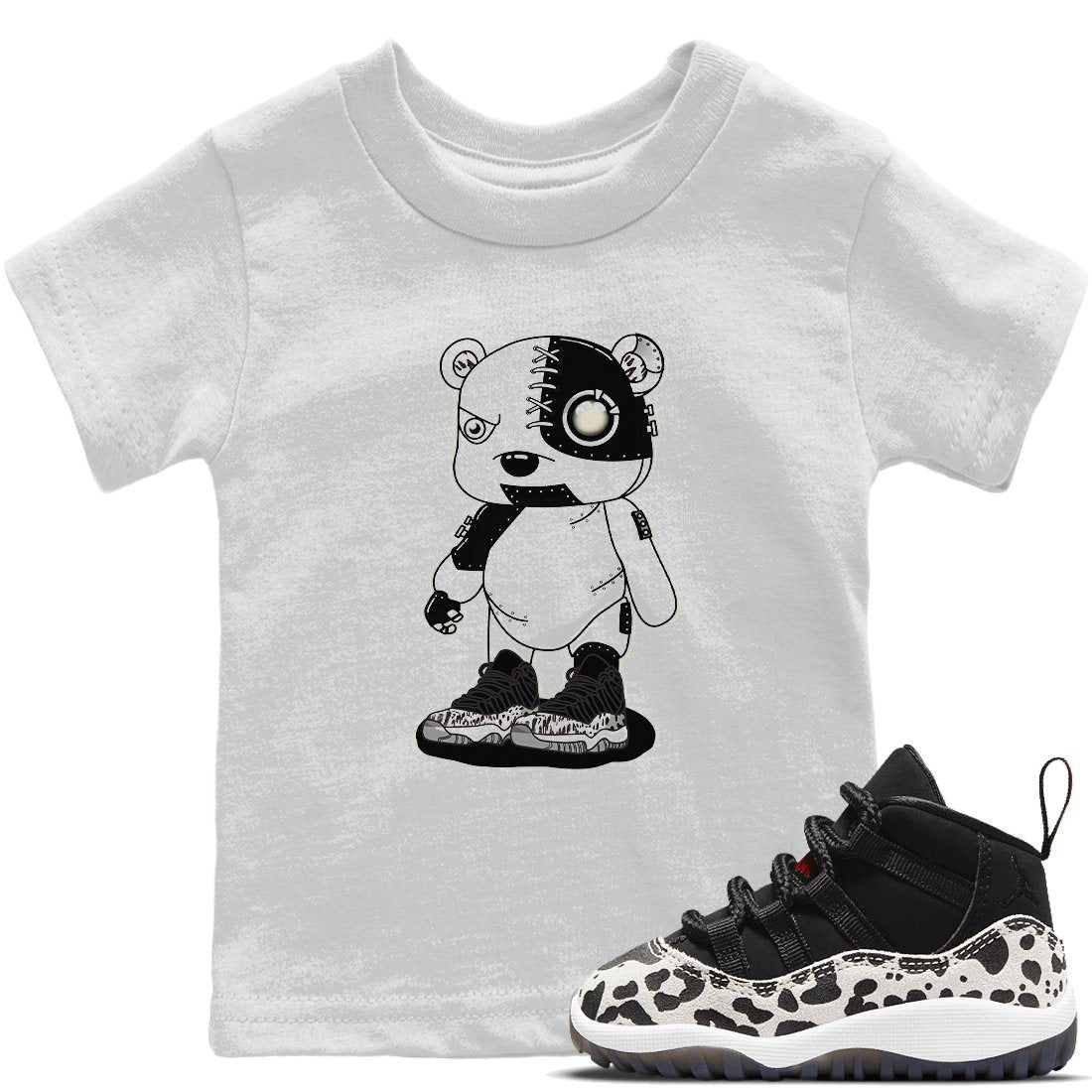 Jordan 11 Animal Instinct Sneaker Matching T-Shirt Cyborg Bear Sneaker Tees Jordan 11 Animal Instinct Sneaker Release Tees Kids Shirts