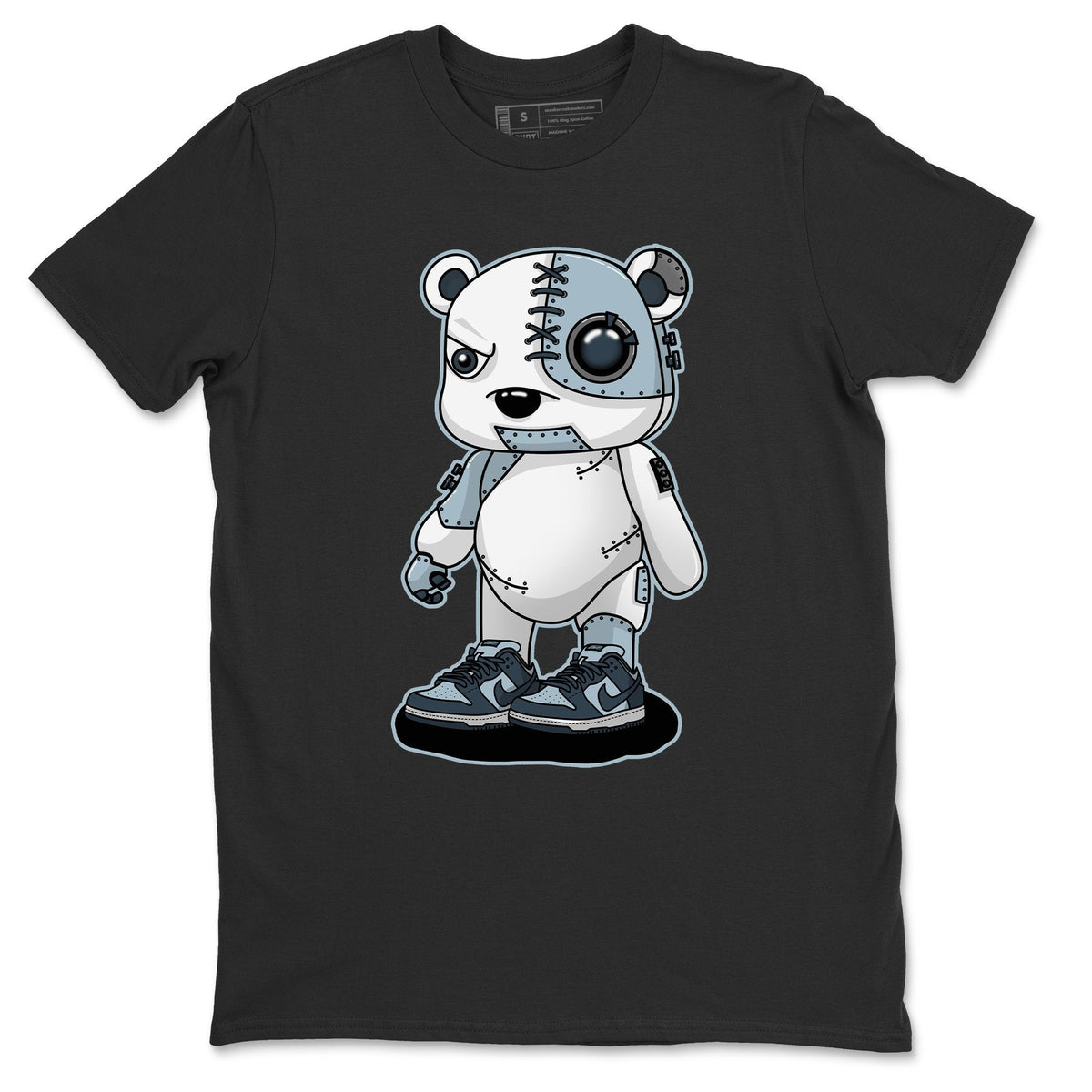 Dunk championship Grey Sneaker Match Tees Cyborg Bear Sneaker Tees Dunk championship Grey Jordan to match sneaker T-Shirt Crew Neck Shirts