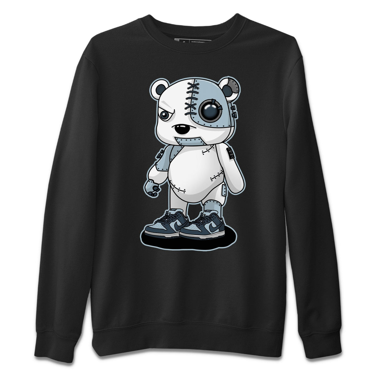 Dunk championship Grey Sneaker Match Tees Cyborg Bear Sneaker Tees Dunk championship Grey Jordan to match sneaker T-Shirt Crew Neck Shirts