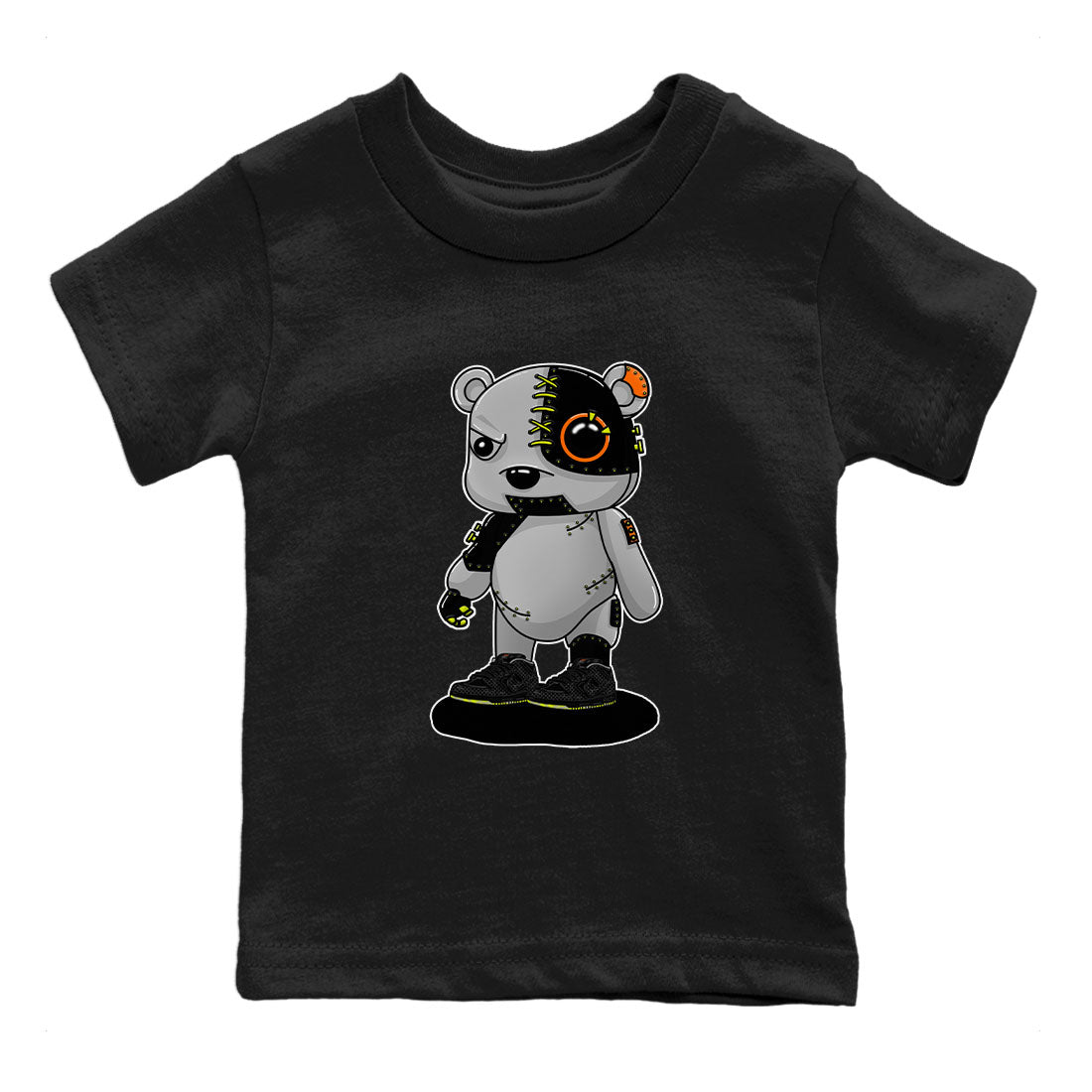 Nike Dunk Halloween shirt to match jordans Cyborg Bear sneaker tees Nike Dunk Mid Halloween Drip Gear Zone Sneaker Matching Clothing Brand Baby Toddler Black 2 T-Shirt