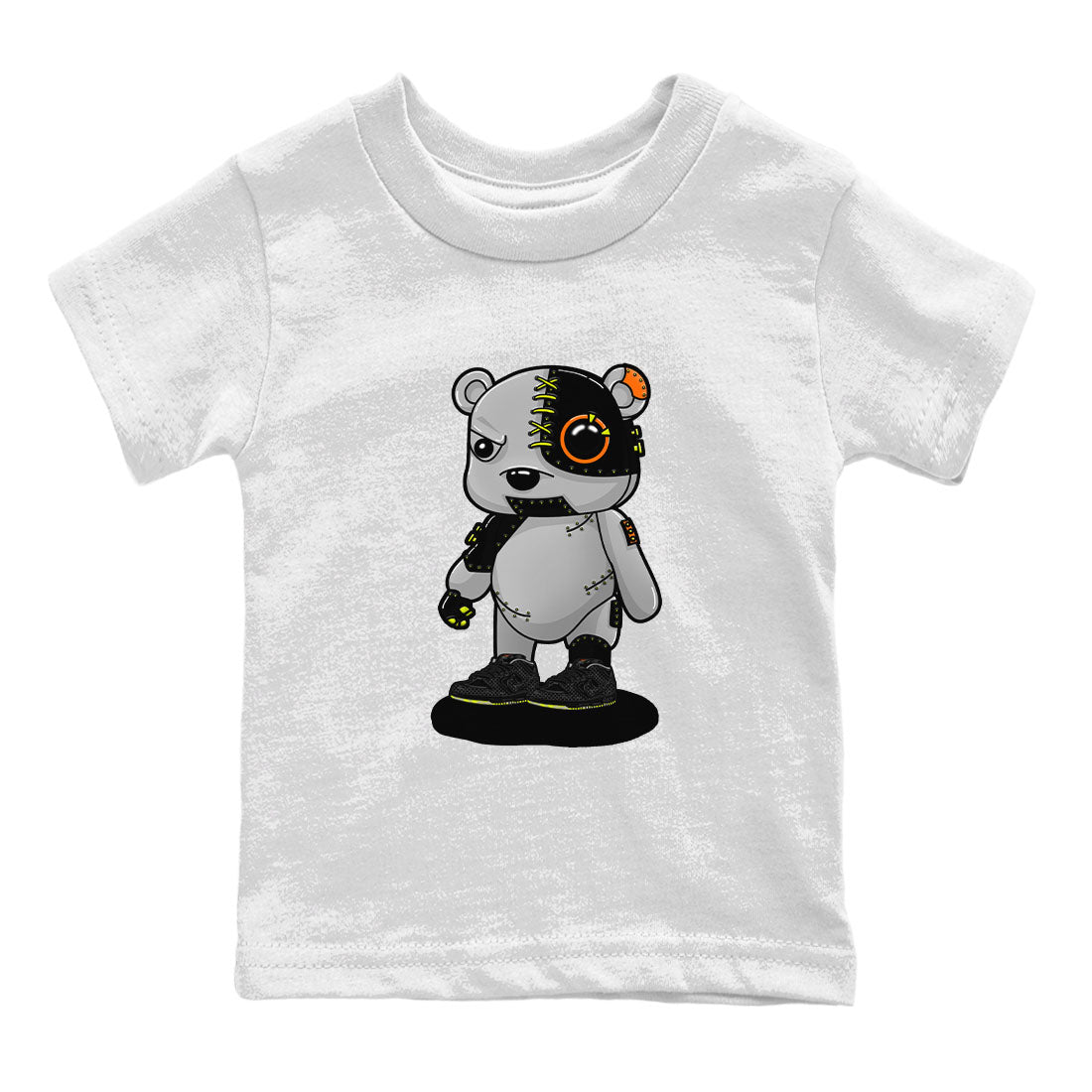 Nike Dunk Halloween shirt to match jordans Cyborg Bear sneaker tees Nike Dunk Mid Halloween Drip Gear Zone Sneaker Matching Clothing Brand Baby Toddler White 2 T-Shirt