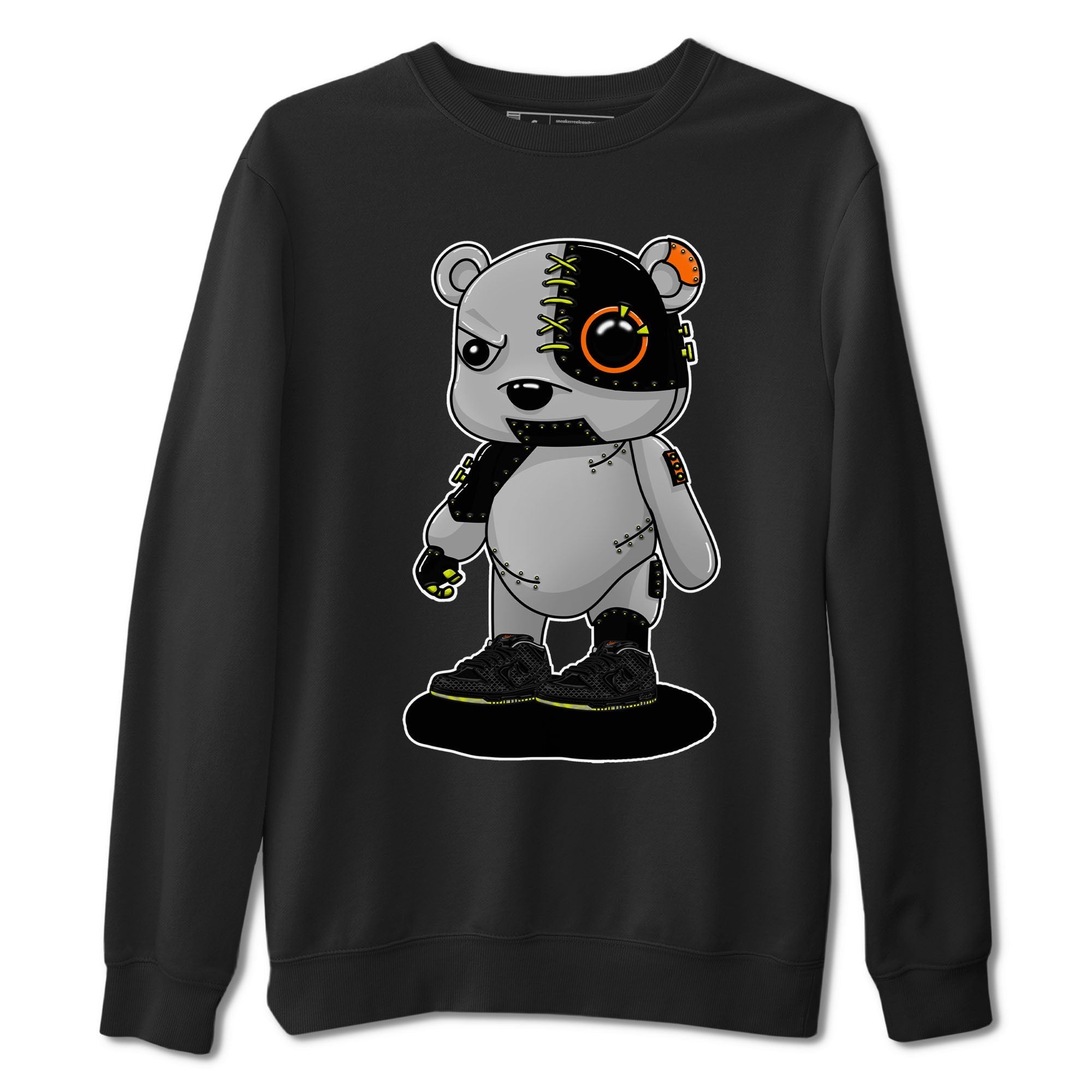 Nike Dunk Halloween shirt to match jordans Cyborg Bear sneaker tees Nike Dunk Mid Halloween Drip Gear Zone Sneaker Matching Clothing Brand Unisex Sneaker Tee Black 2 T-Shirt