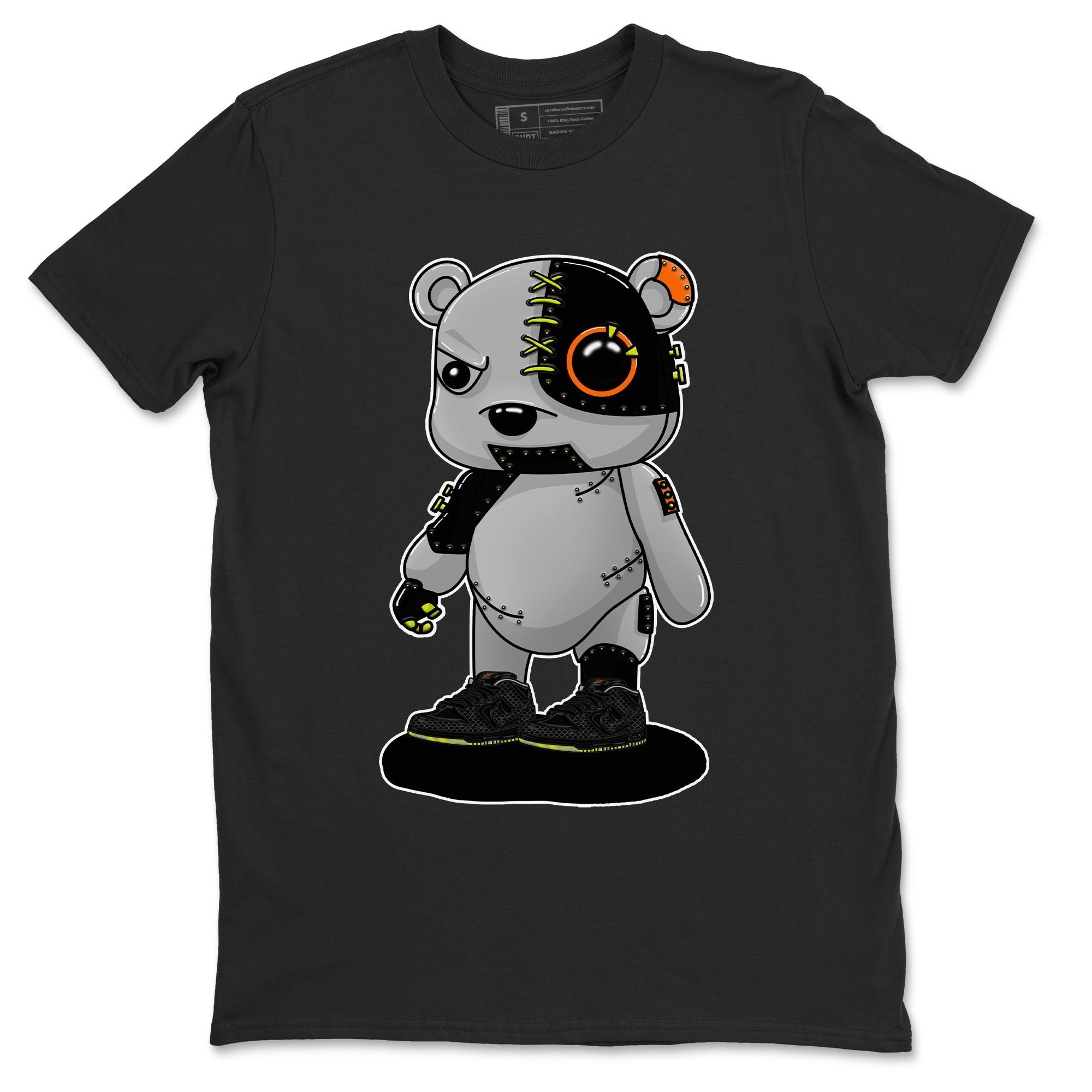 Nike Dunk Halloween shirt to match jordans Cyborg Bear sneaker tees Nike Dunk Mid Halloween Drip Gear Zone Sneaker Matching Clothing Brand Unisex Sneaker Tee Black 2 T-Shirt