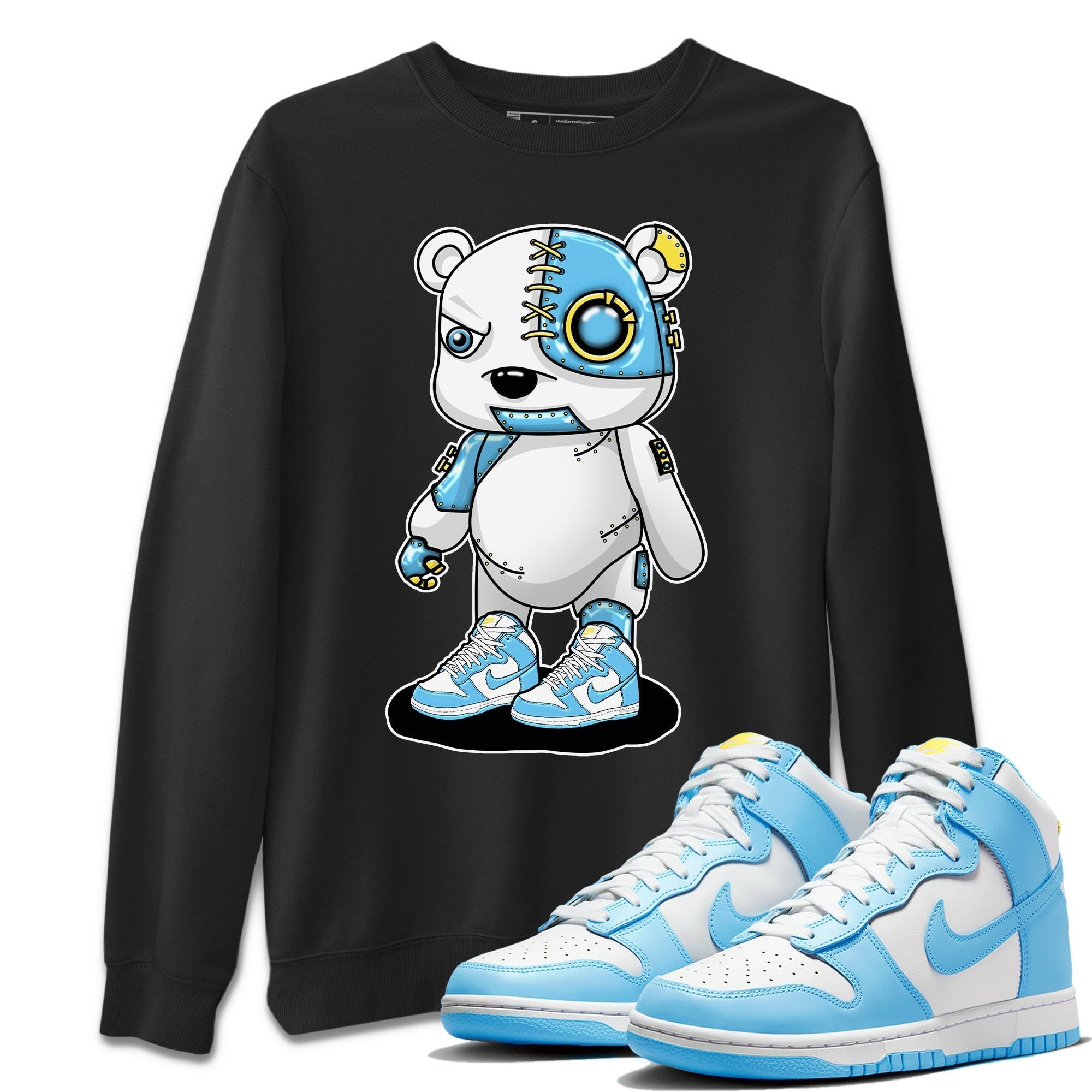 Nike Dunk High Blue Chill Shirt To Match Jordans Cyborg Bear Sneaker Tees Nike Dunk High Blue Chill Drip Gear Zone Sneaker Matching Clothing Unisex Shirts