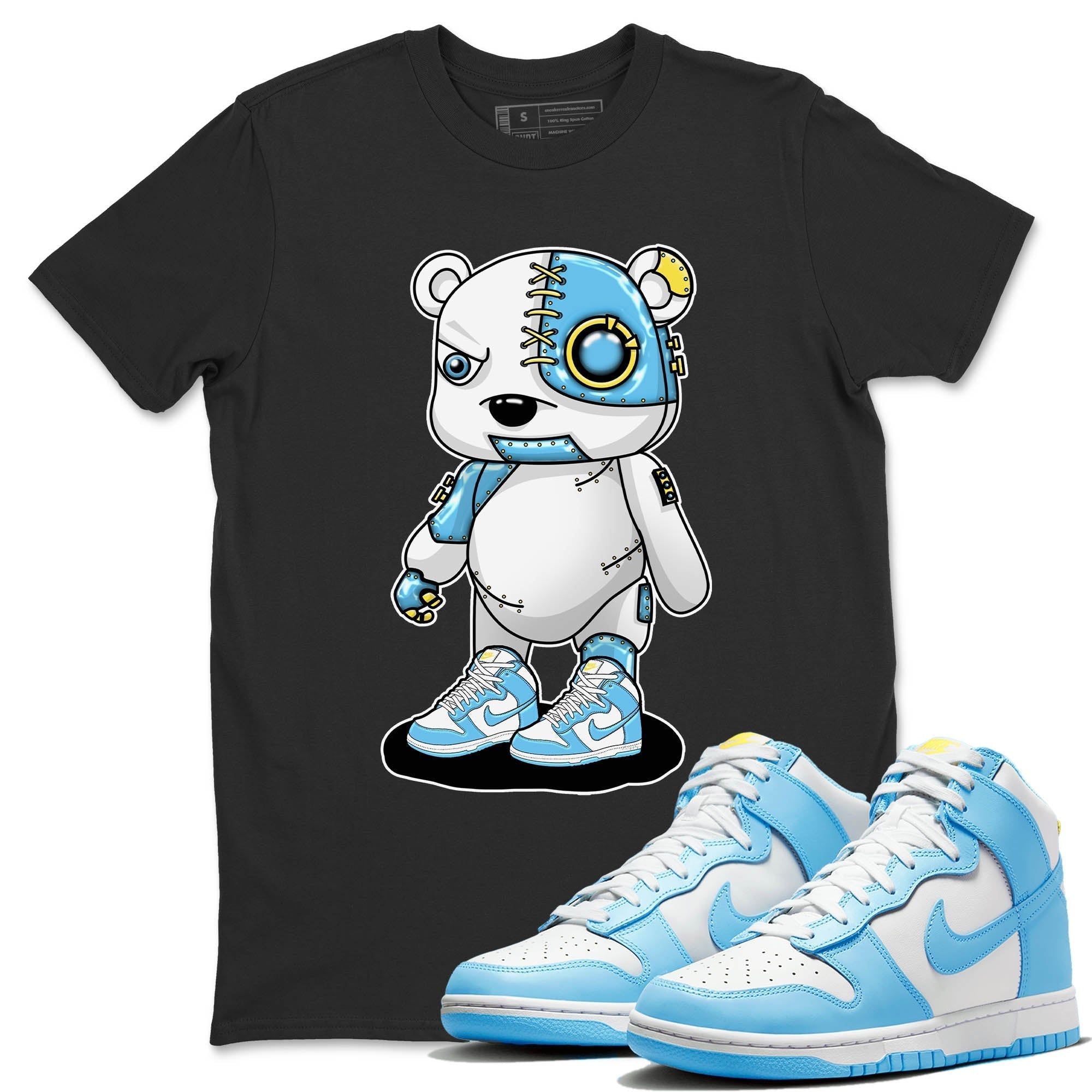 Nike Dunk High Blue Chill Shirt To Match Jordans Cyborg Bear Sneaker Tees Nike Dunk High Blue Chill Drip Gear Zone Sneaker Matching Clothing Unisex Shirts