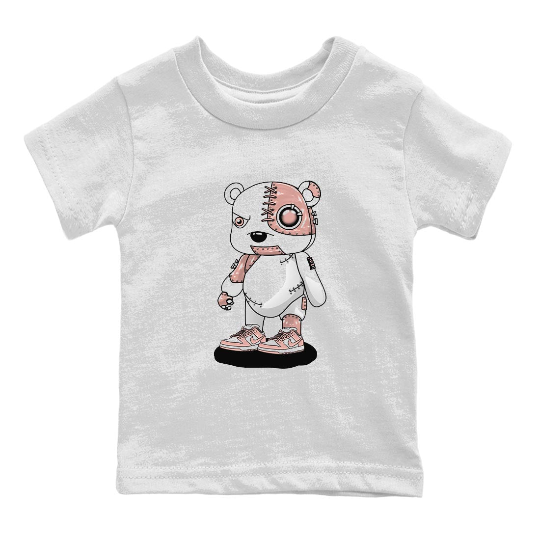 Nike Dunks Low Rose Whisper shirt to match jordans Cyborg Bear Streetwear Sneaker Shirt Nike Dunk Rose Whisper Drip Gear Zone Sneaker Matching Clothing Baby Toddler White 2 T-Shirt