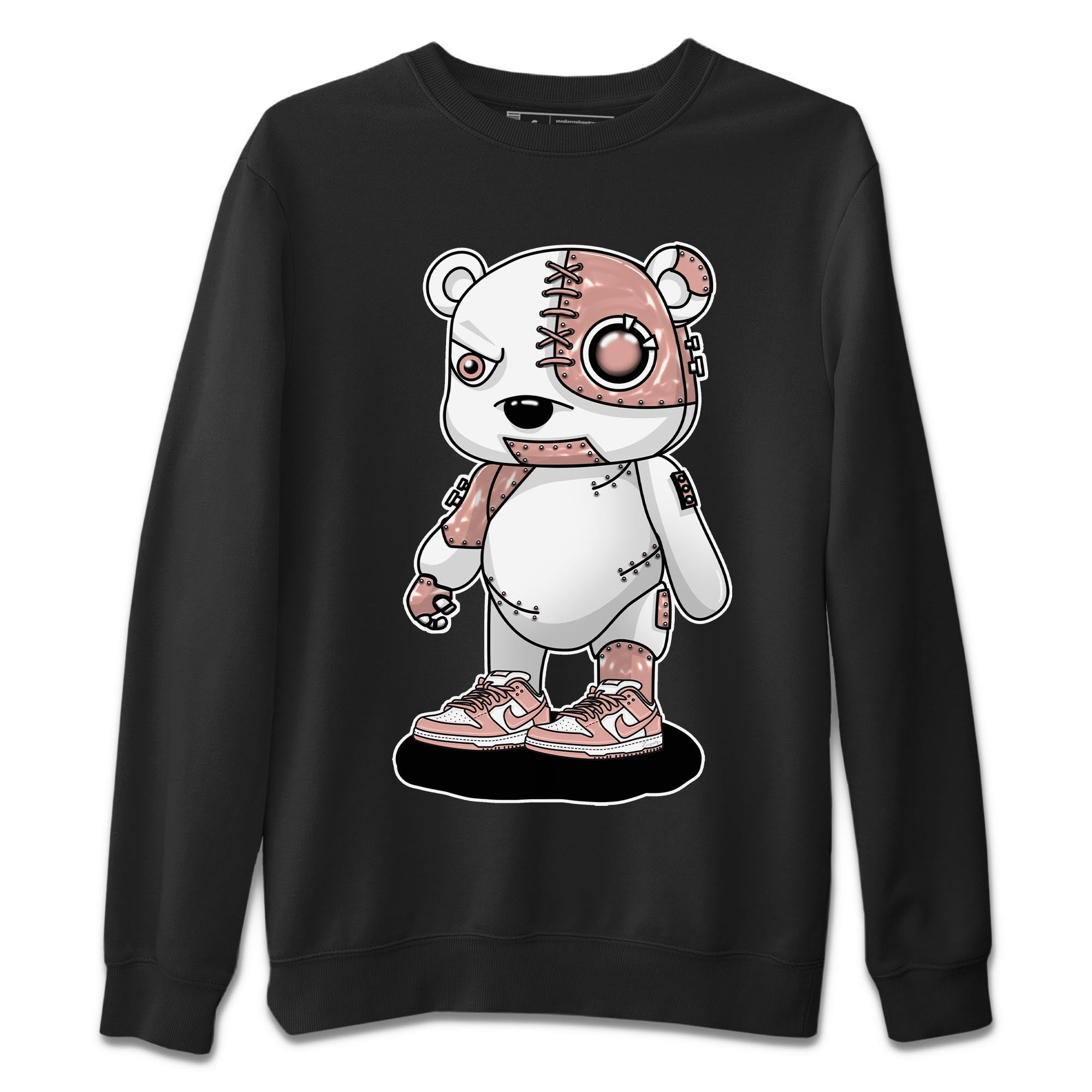 Nike Dunks Low Rose Whisper shirt to match jordans Cyborg Bear Streetwear Sneaker Shirt Nike Dunk Rose Whisper Drip Gear Zone Sneaker Matching Clothing Unisex Black 2 T-Shirt