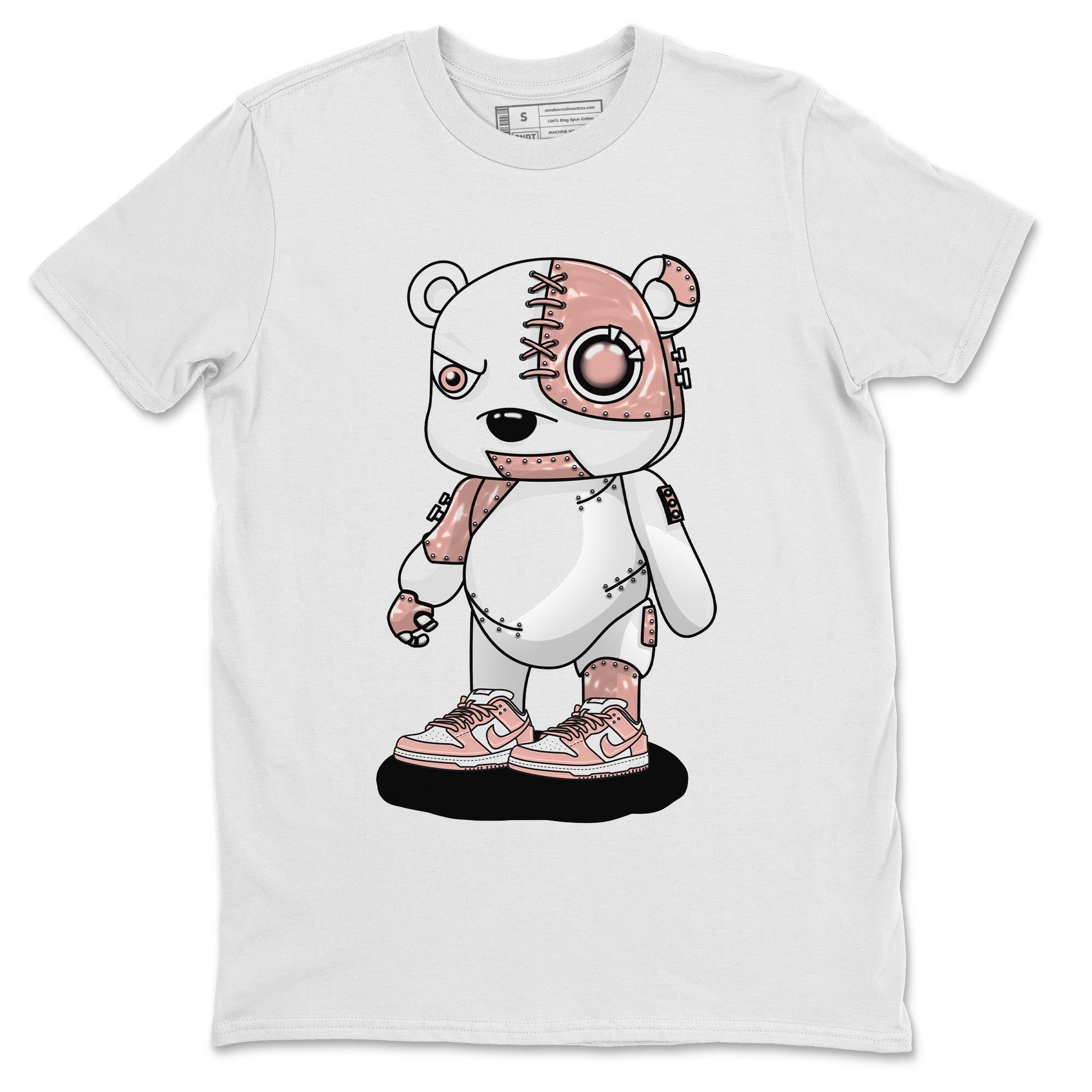 Nike Dunks Low Rose Whisper shirt to match jordans Cyborg Bear Streetwear Sneaker Shirt Nike Dunk Rose Whisper Drip Gear Zone Sneaker Matching Clothing Unisex White 2 T-Shirt