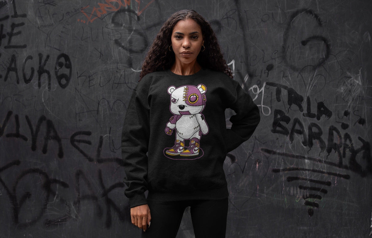 Jordan 1 Brotherhood Sneaker Matching T-Shirt Cyborg Bear Sneaker Tees Jordan 1 Brotherhood Sneaker Release Tees Crew Neck Tees