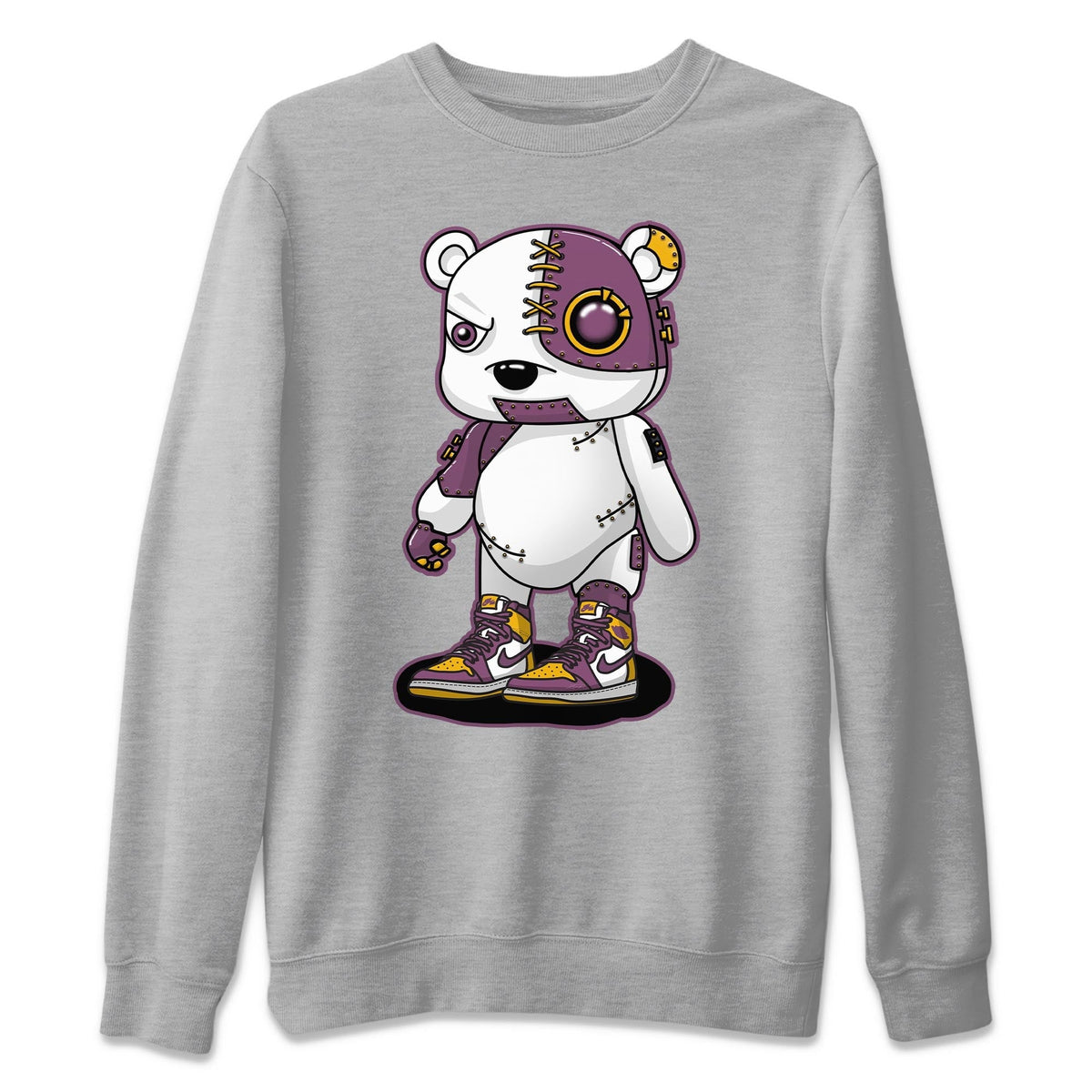Jordan 1 Brotherhood Sneaker Matching T-Shirt Cyborg Bear Sneaker Tees Jordan 1 Brotherhood Sneaker Release Tees Crew Neck Tees
