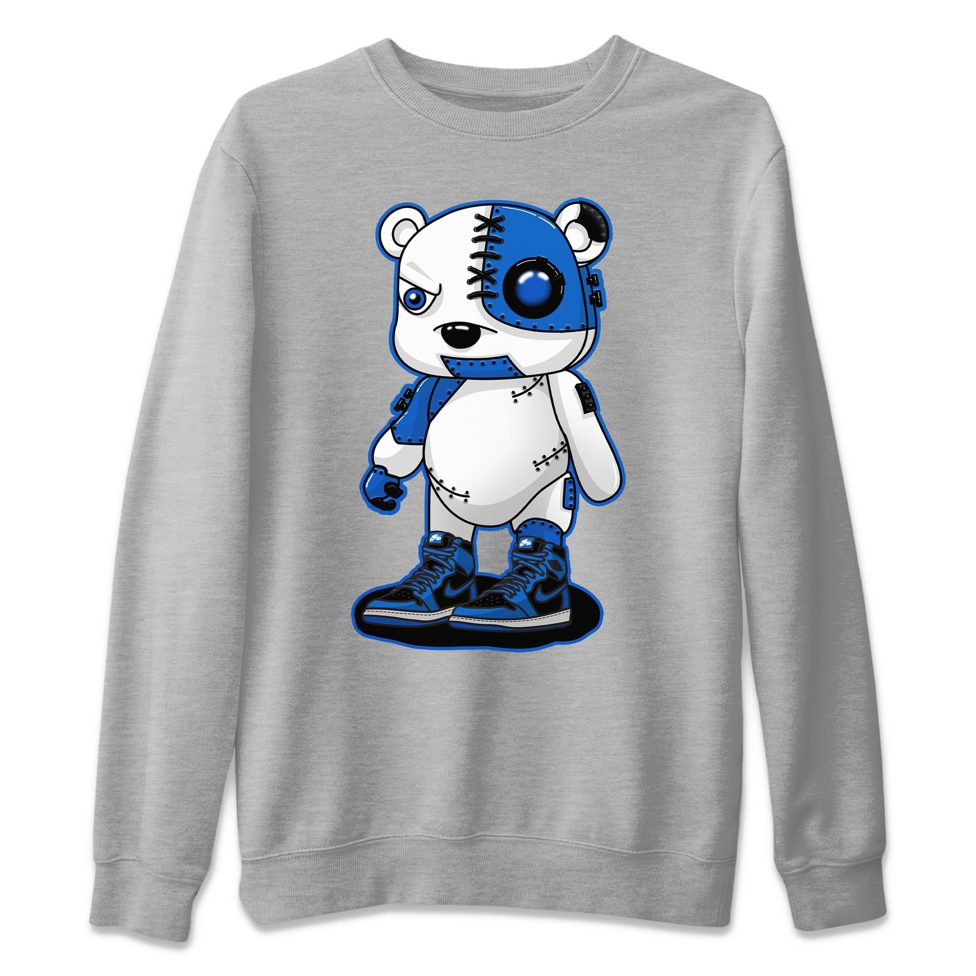 Jordan 1 Dark Marina Blue Sneaker Matching T-Shirt Cyborg Bear Sneaker Tees Jordan 1 Dark Marina Blue Sneaker Release Tees Crew Neck Tees