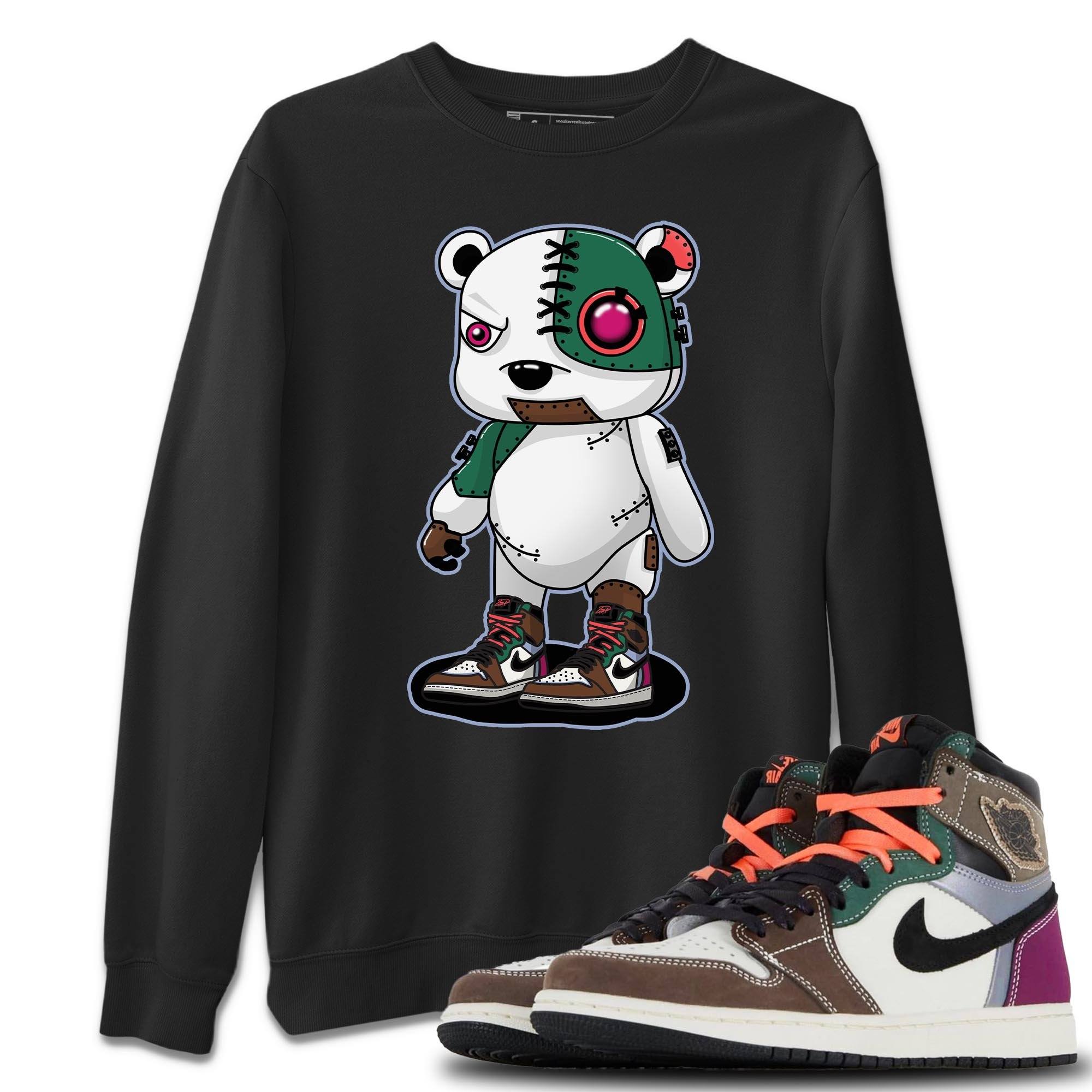Jordan 1 Hand Crafted Sneaker Matching T-Shirt Cyborg Bear Sneaker Tees Jordan 1 Hand Crafted Sneaker Release Tees Crew Neck Tees