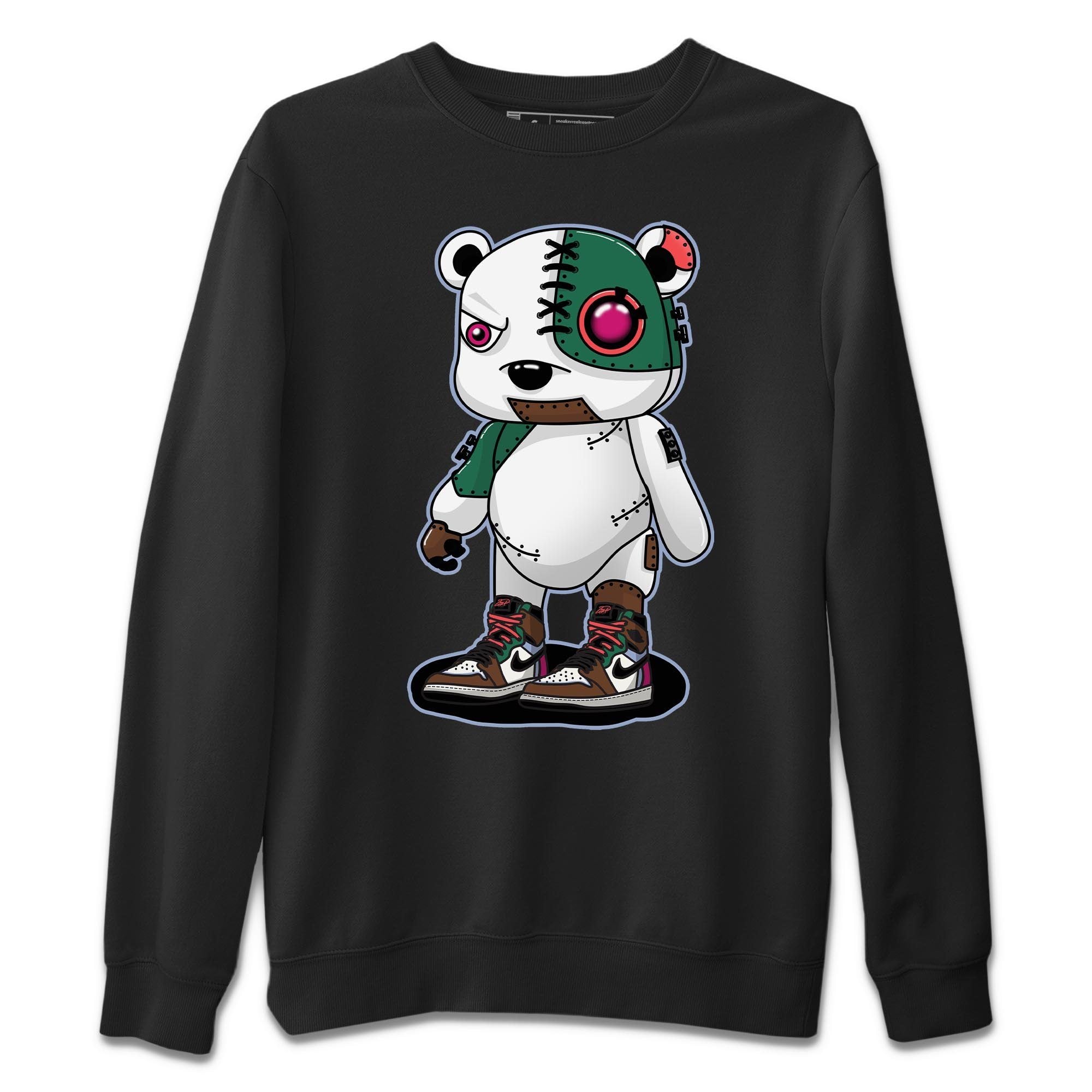 Jordan 1 Hand Crafted Sneaker Matching T-Shirt Cyborg Bear Sneaker Tees Jordan 1 Hand Crafted Sneaker Release Tees Crew Neck Tees